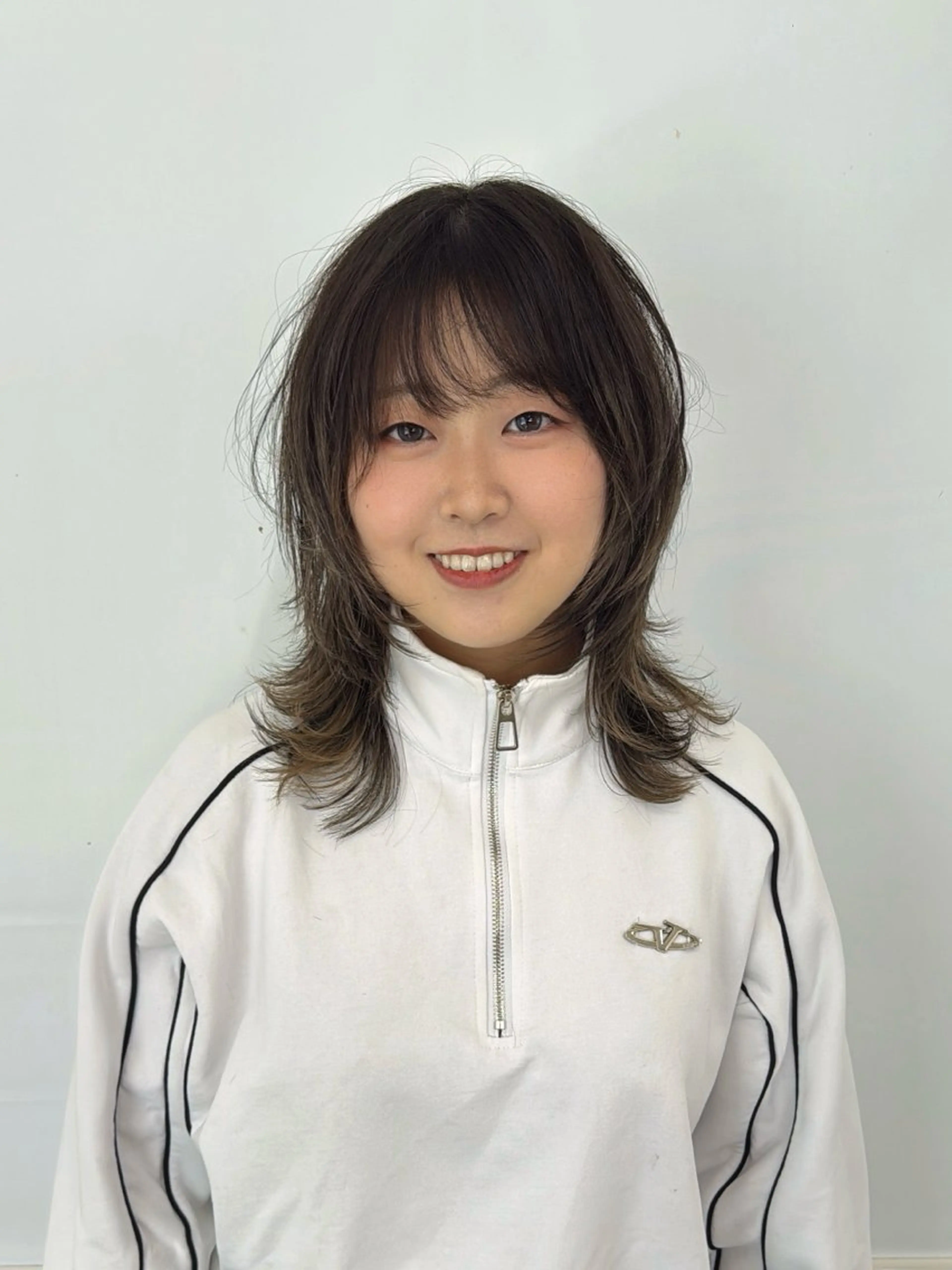 セミロング カット ウルフレイヤー エクステ/kokiのヘアスタイル