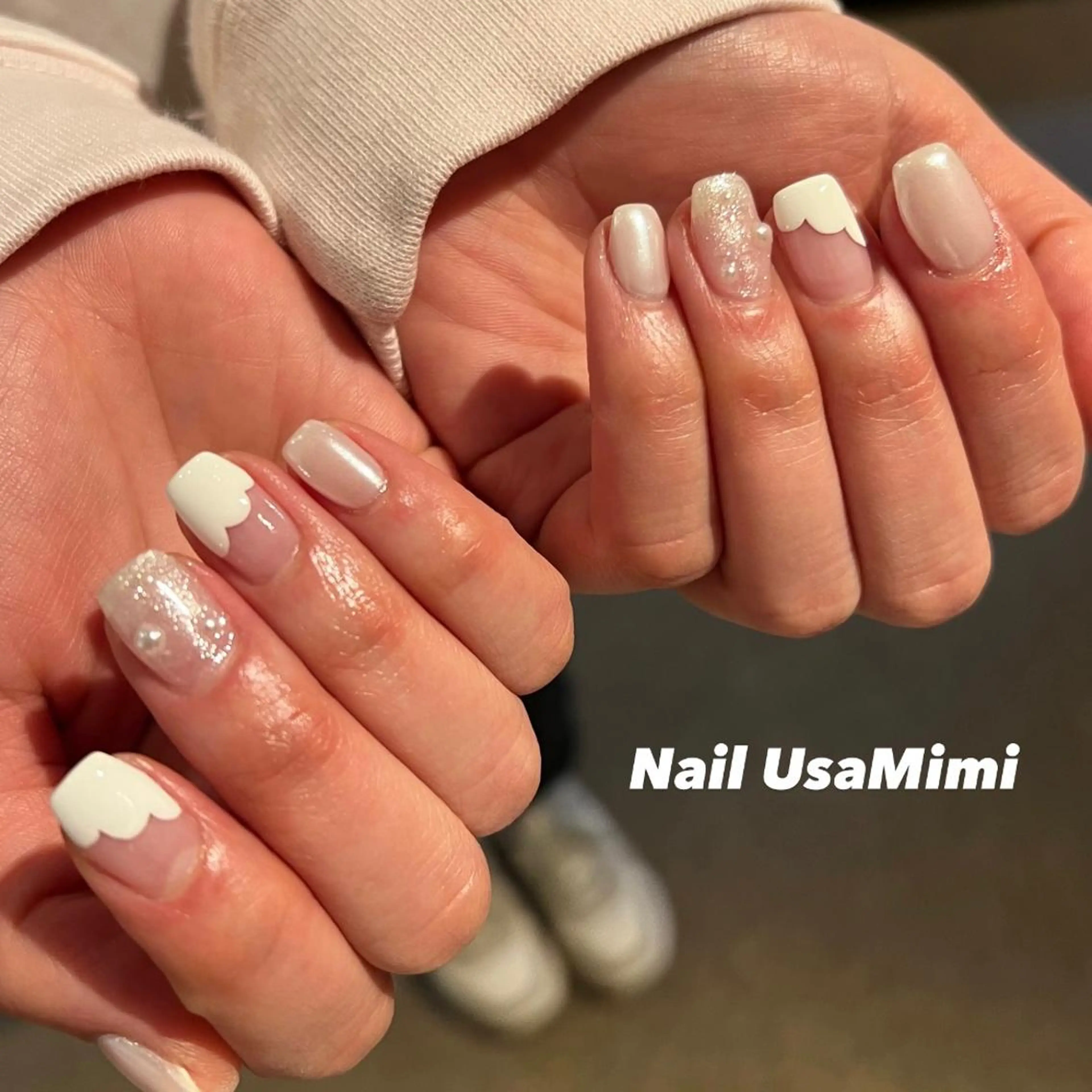 ネイル 成人式 フットネイル ジェルネイル マグネットネイル 持ち込み 本町ネイルNail UsaMimiのネイルデザイン