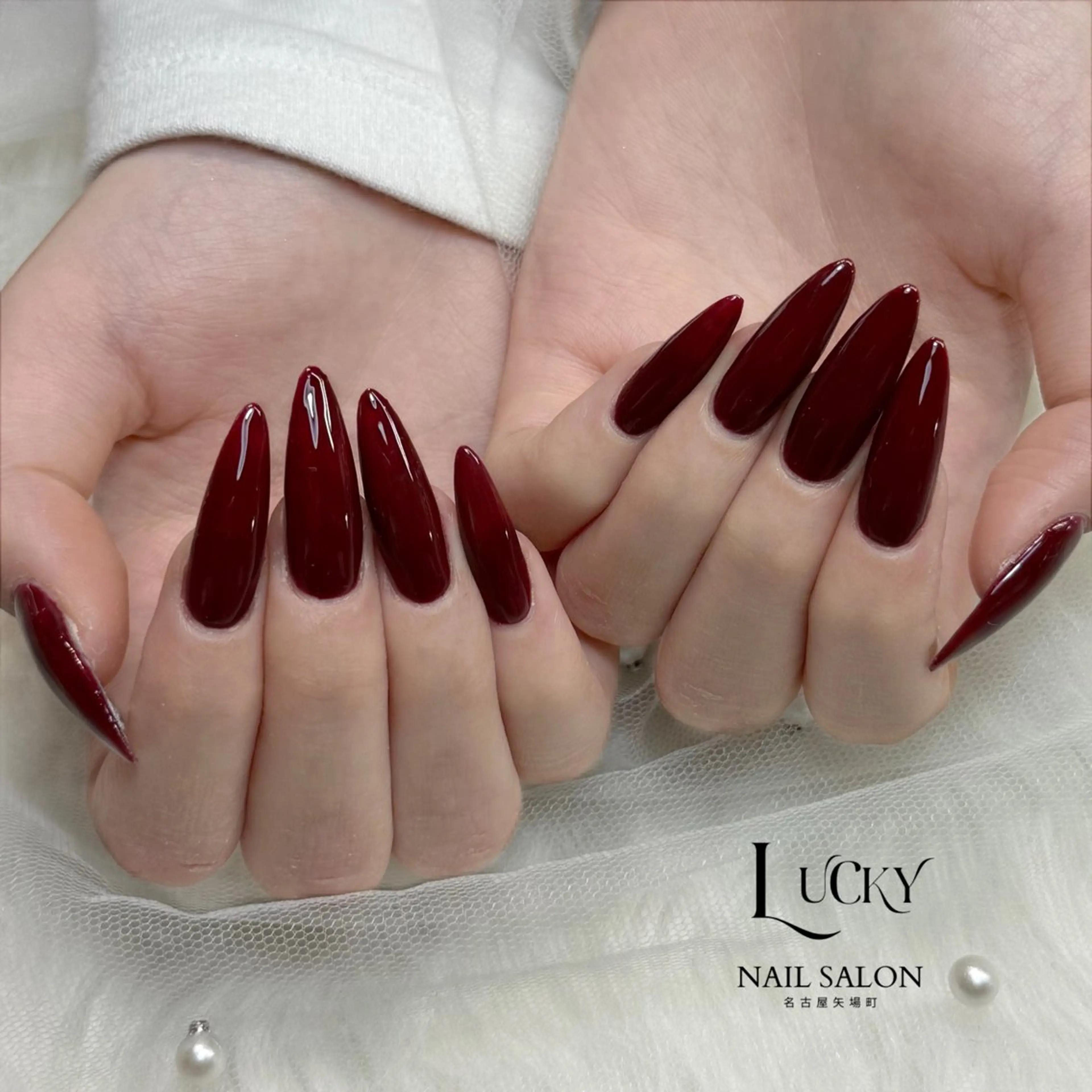 ネイル アートネイル ジェルネイル ロングネイル 持ち込み シンプルネイル ハンドネイル Lucky Nail Salon所属・Lucky Nail Salonのネイルデザイン