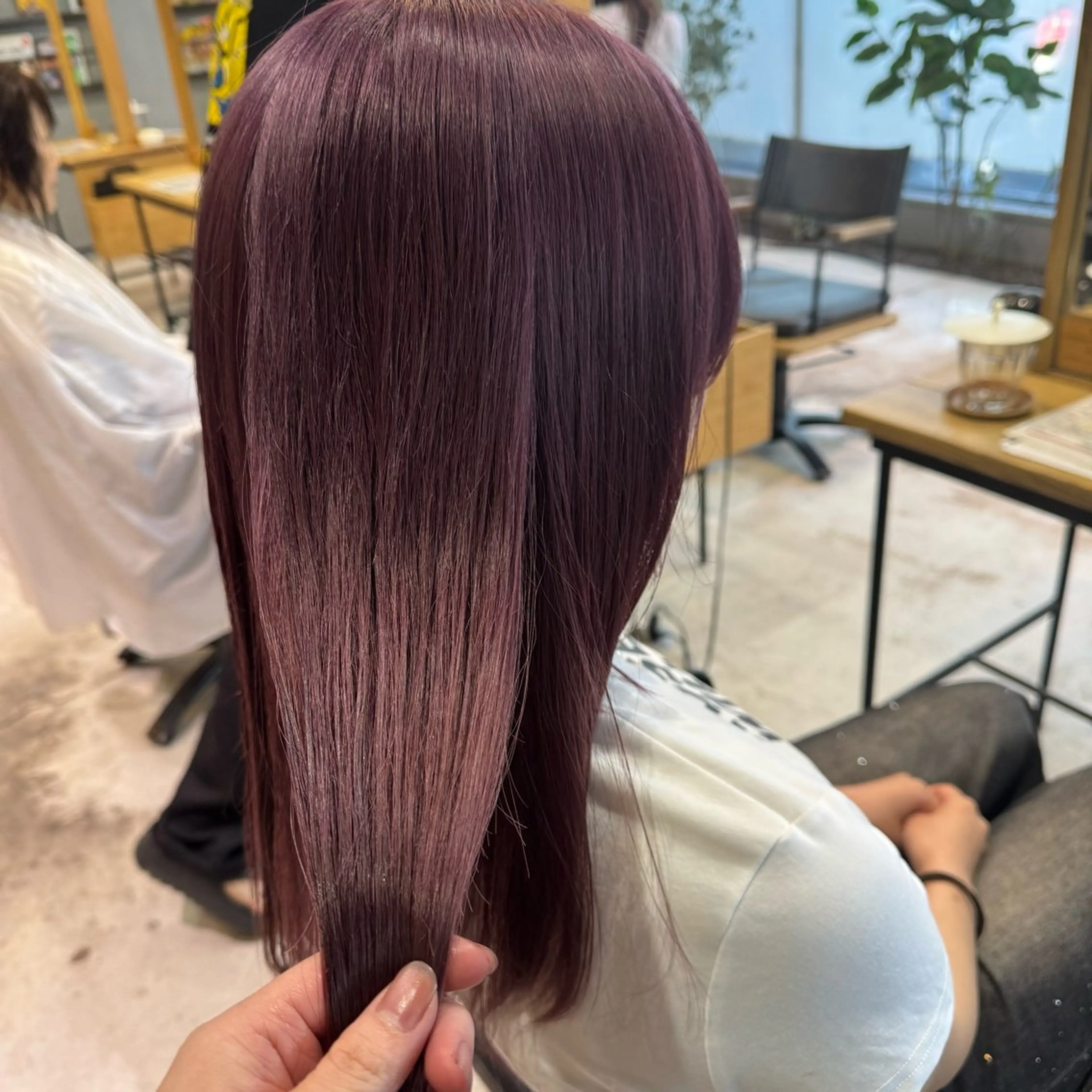 ロング カラー ブリーチ ラベンダーカラー ピンクカラー ピンクラベンダー ヘアカラー カラー/ 髪質改善/新吾ありさのヘアスタイル