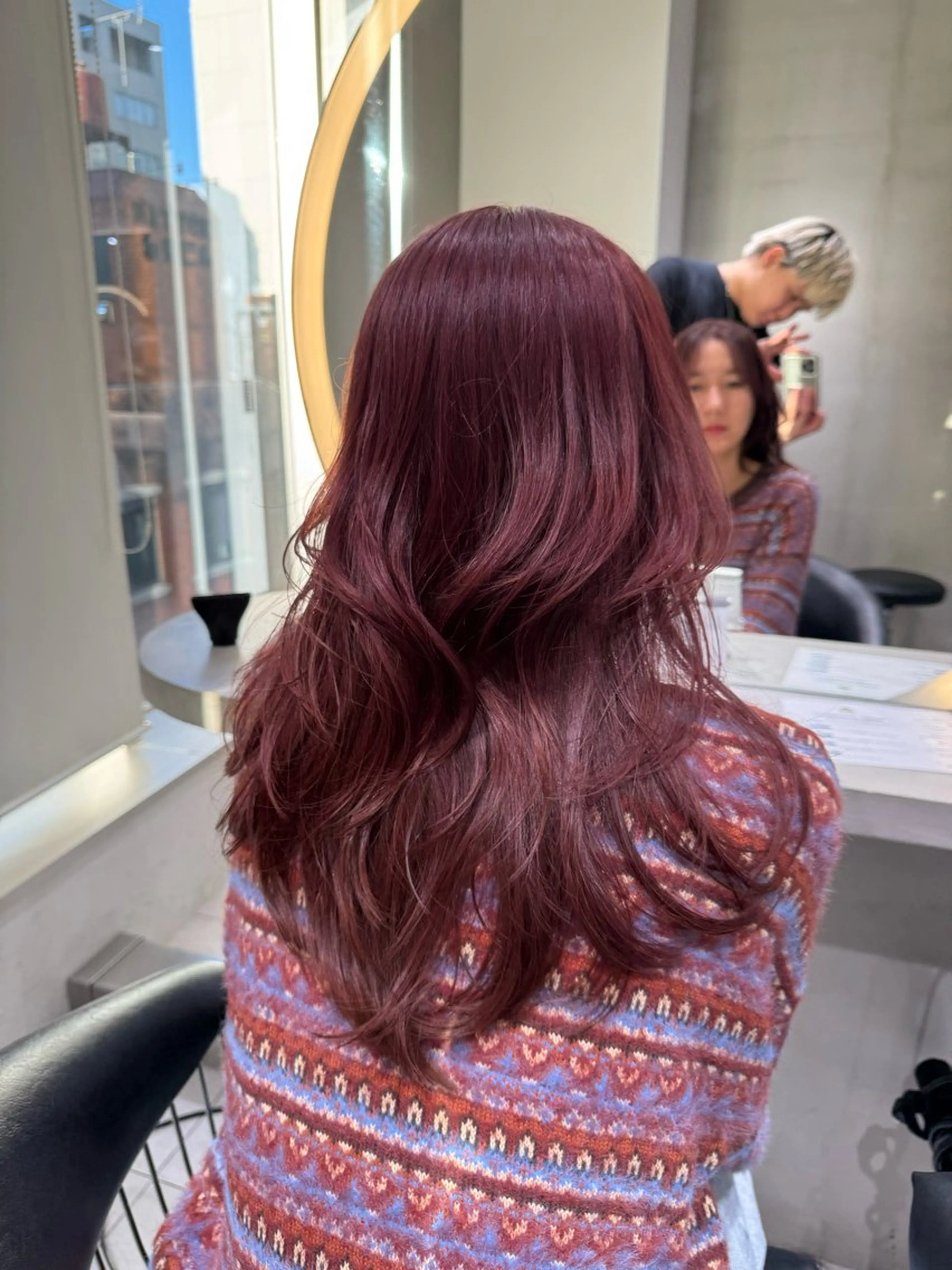 ロング カラー ヘアカラー トリートメント ブリなしWカラー✨️ 髪質改善【タケル】のヘアスタイル