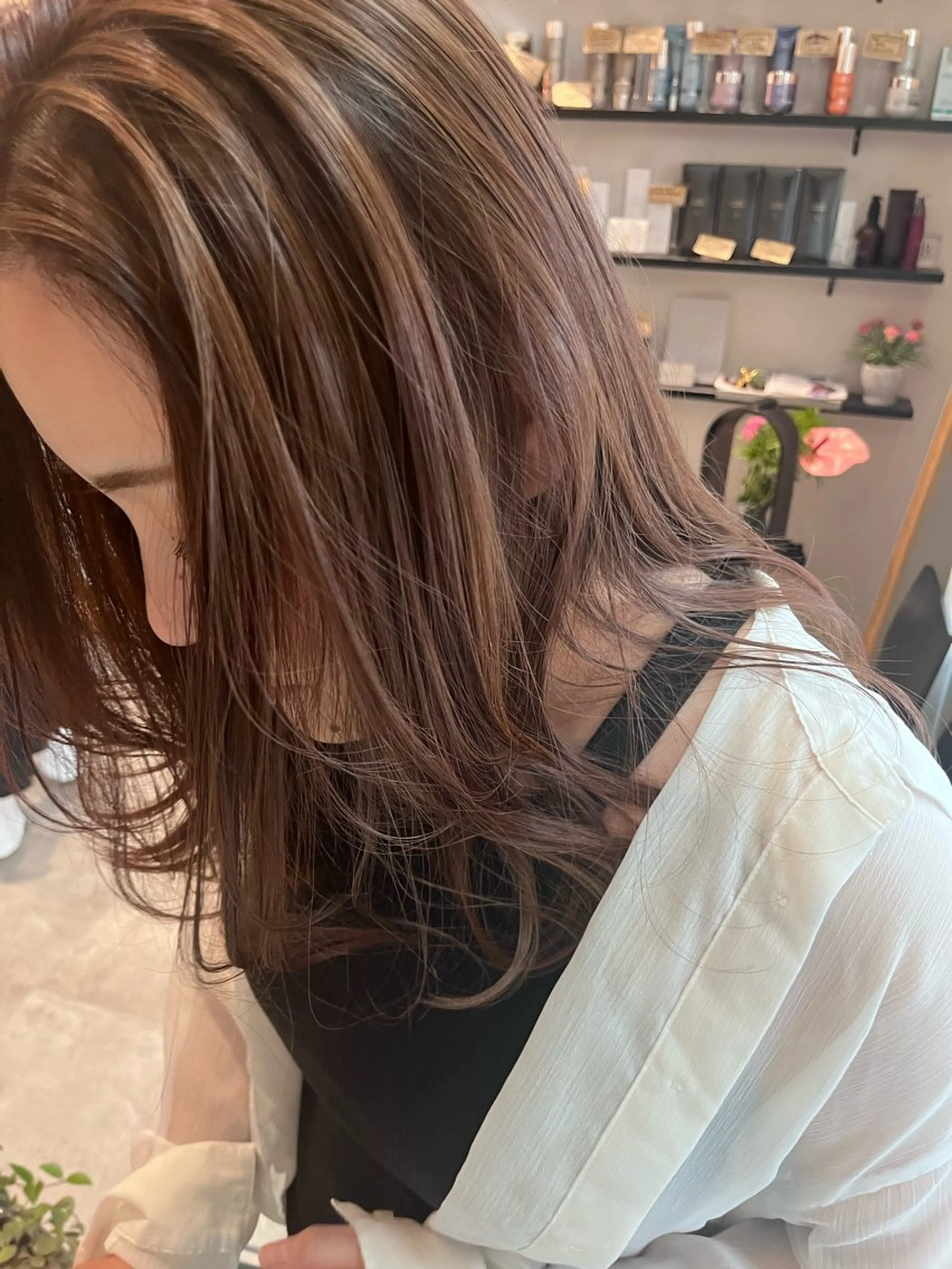 セミロング ヘアカラー 垢抜け/イメチェン color🦩ちあきのヘアスタイル