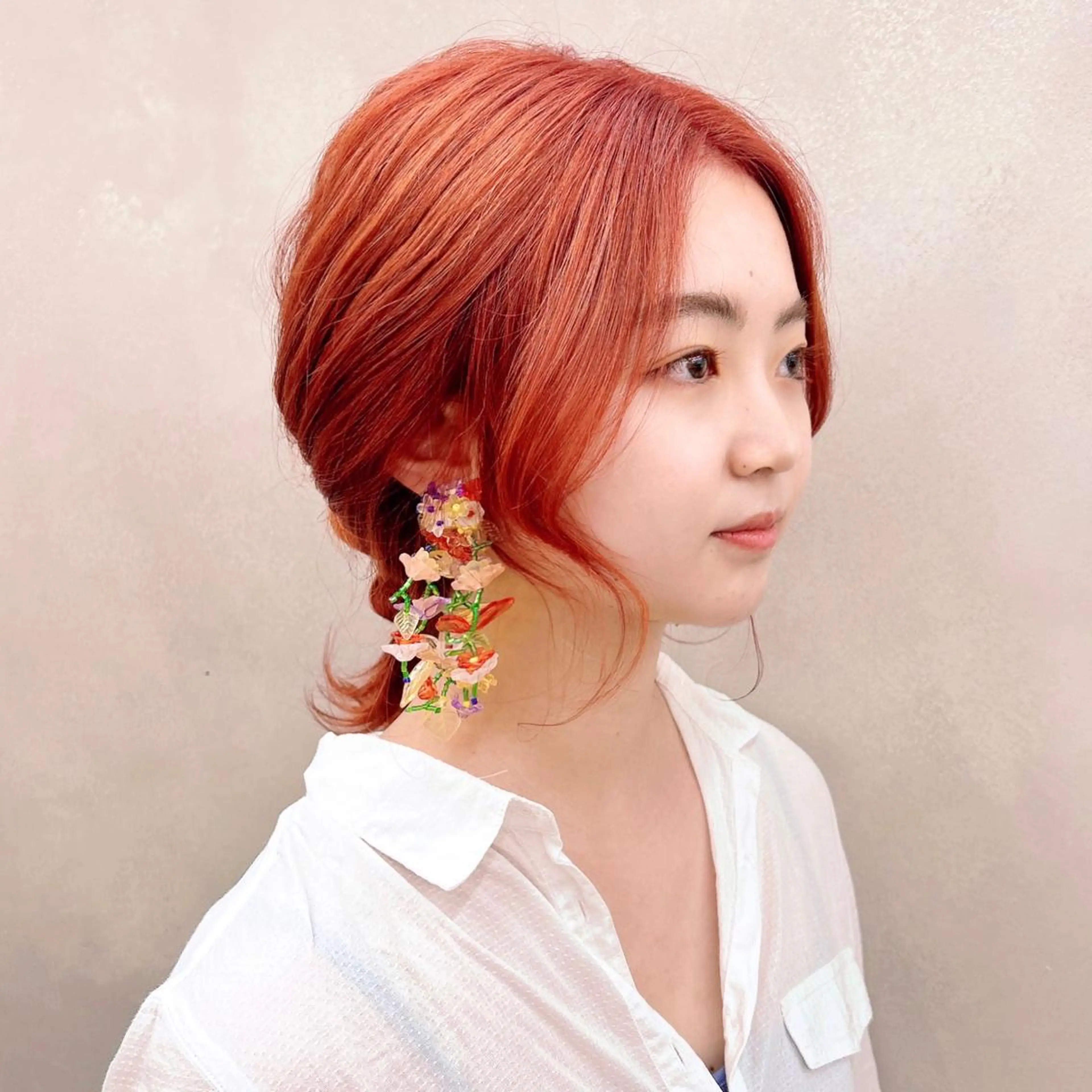 ミディアム カラー 🤍髪質改善➕透明感 カラー🤍川上葵のヘアスタイル