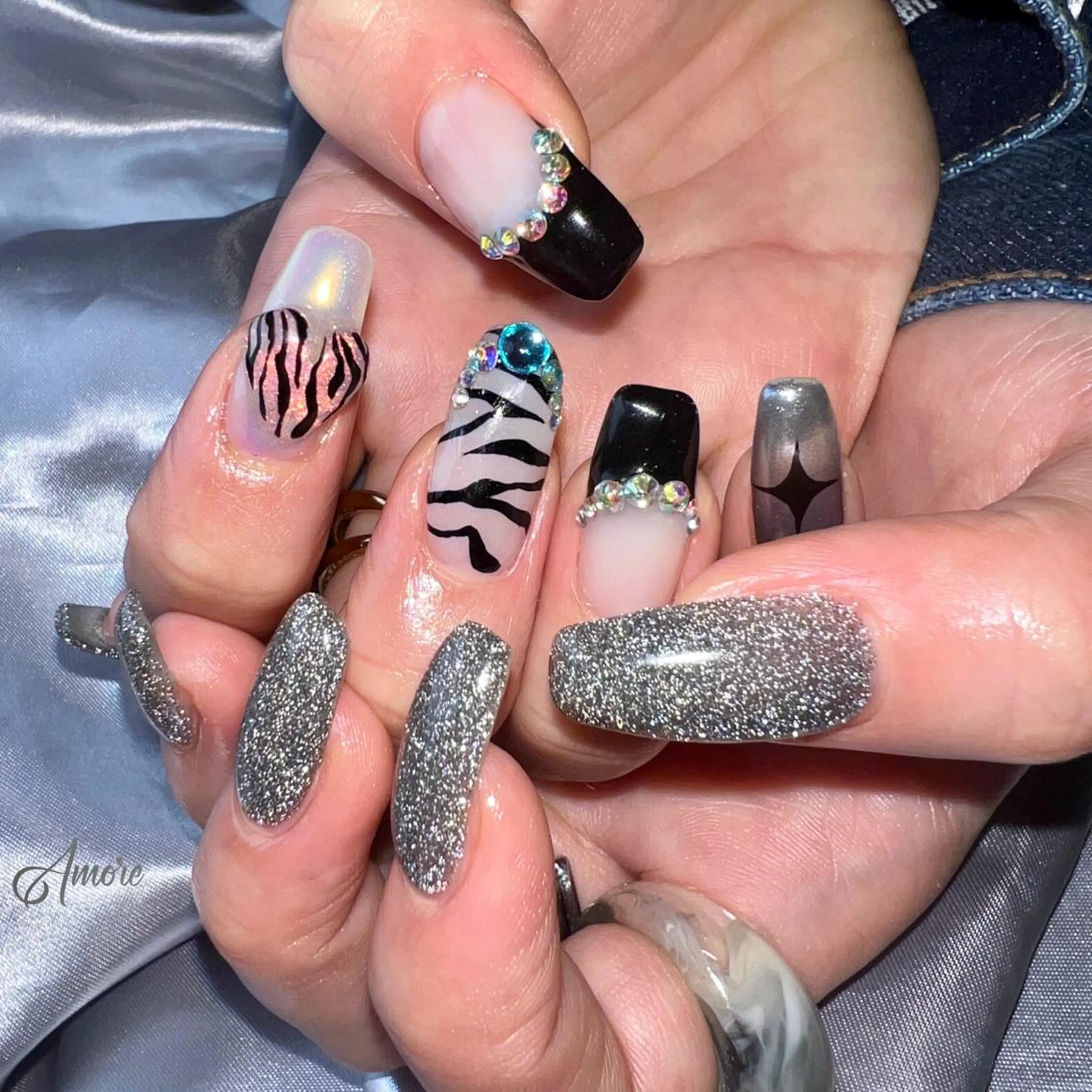 ネイル ジェルネイル 韓国ネイル ミラーネイル オフィスネイル パラジェル You kyehwaのネイルデザイン