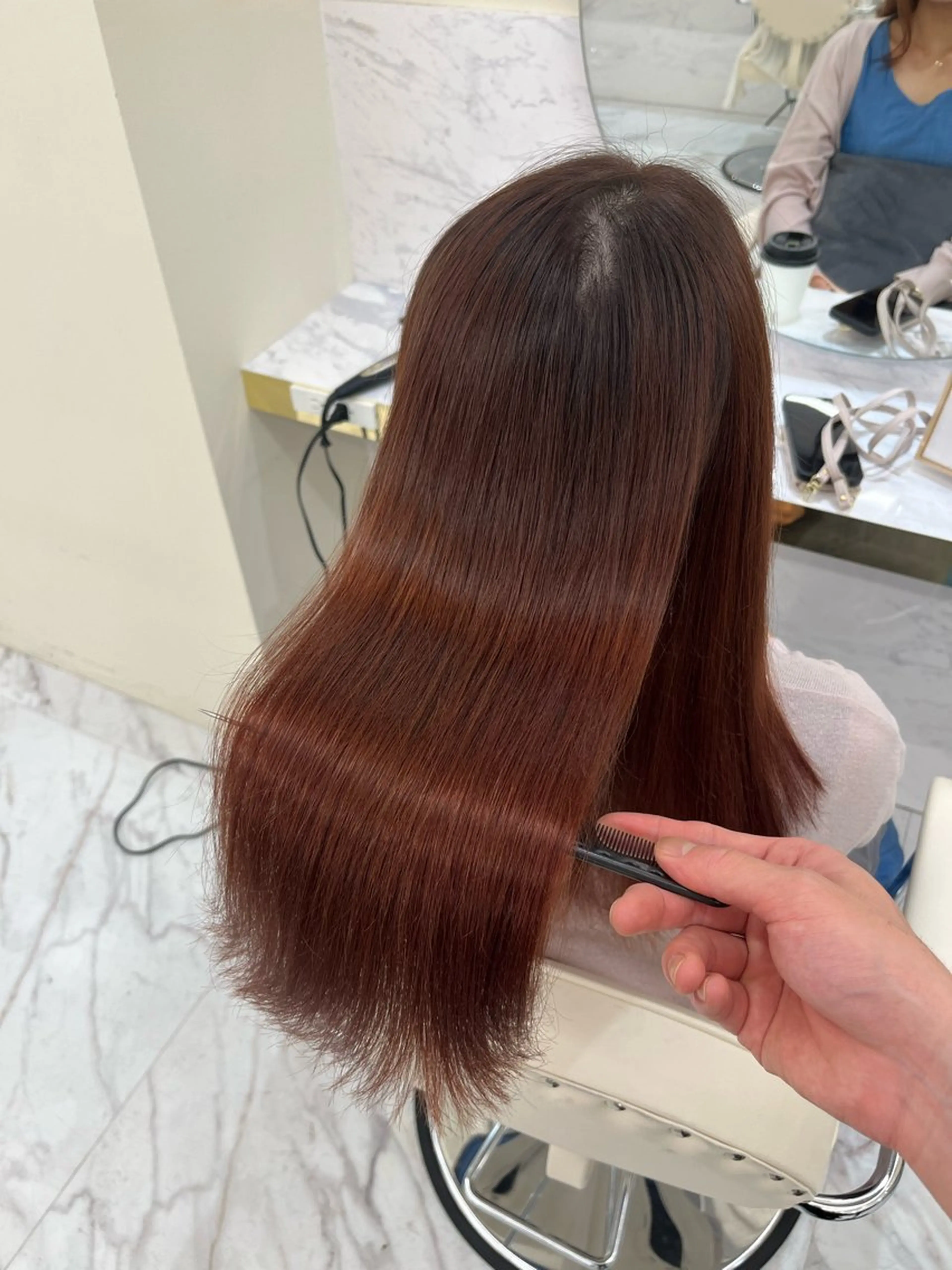 ロング 髪質改善縮毛矯正🫧 村上蒼生のヘアスタイル