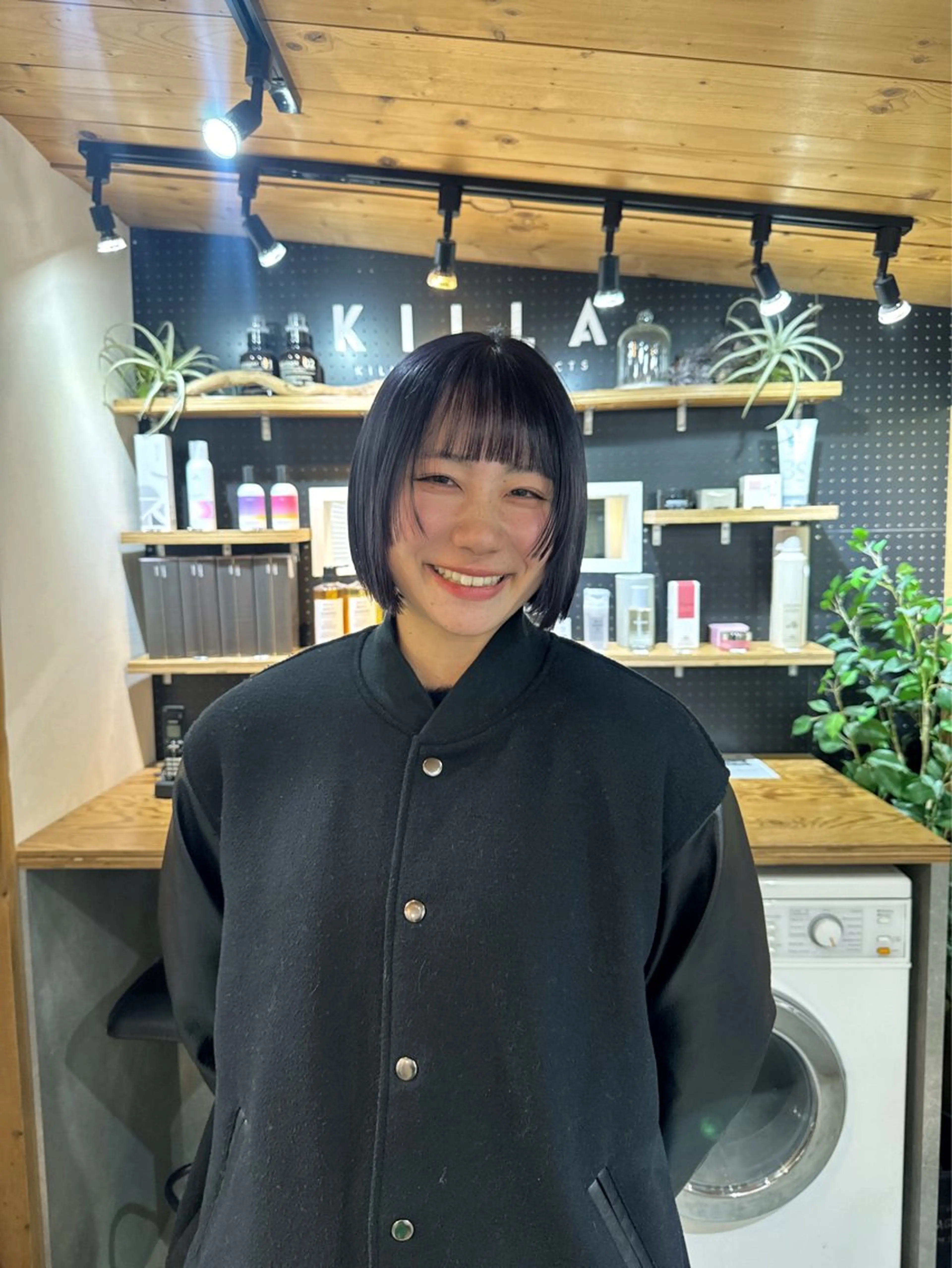 ミディアム カラー カット ヘアカラー トリートメント Rico / bob/グレージュのヘアスタイル