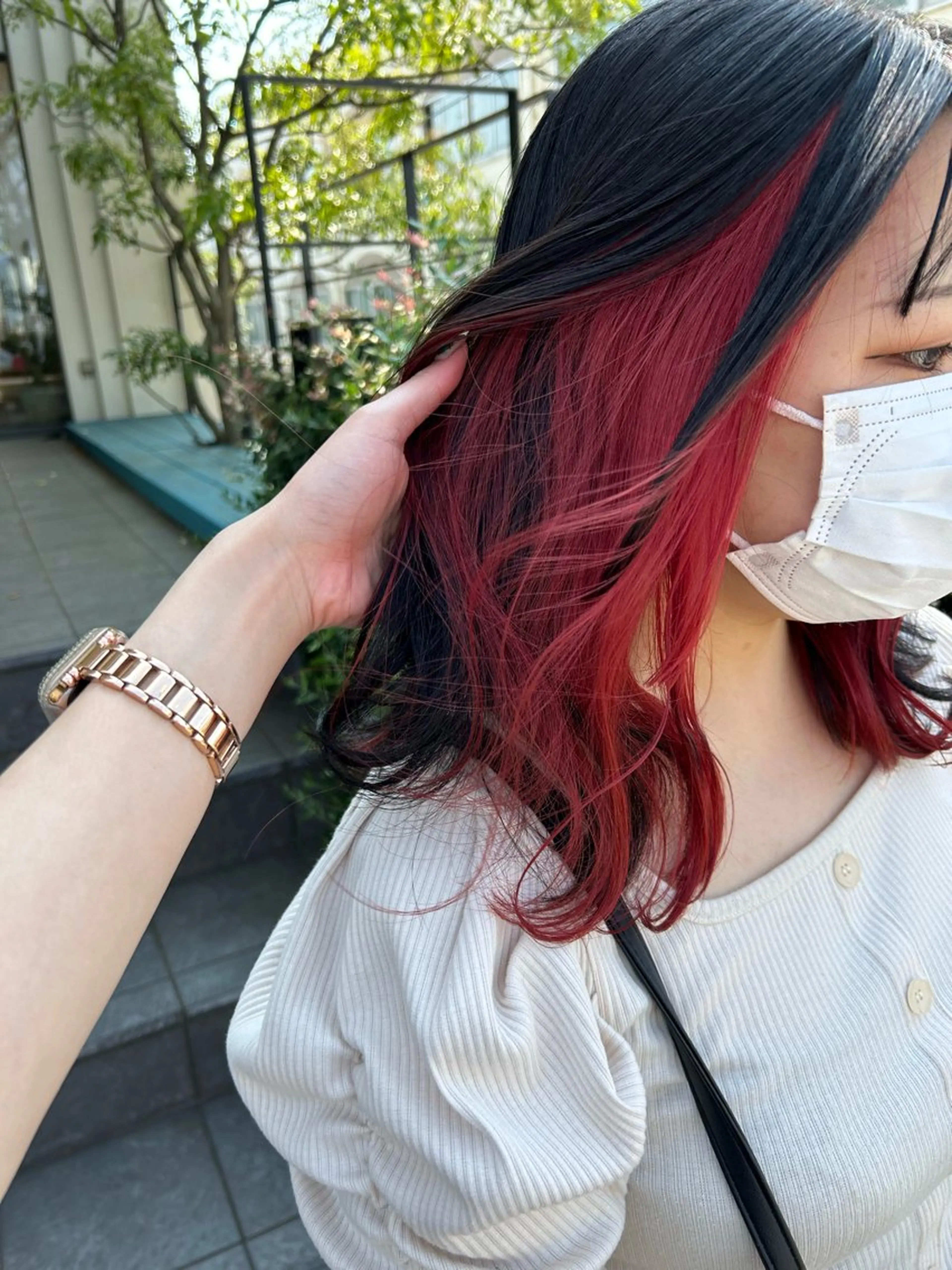 セミロング カラー インナーカラー ヘアカラー 艶カラー/耳つぼ/ 渡辺奈緒のその他イメージ