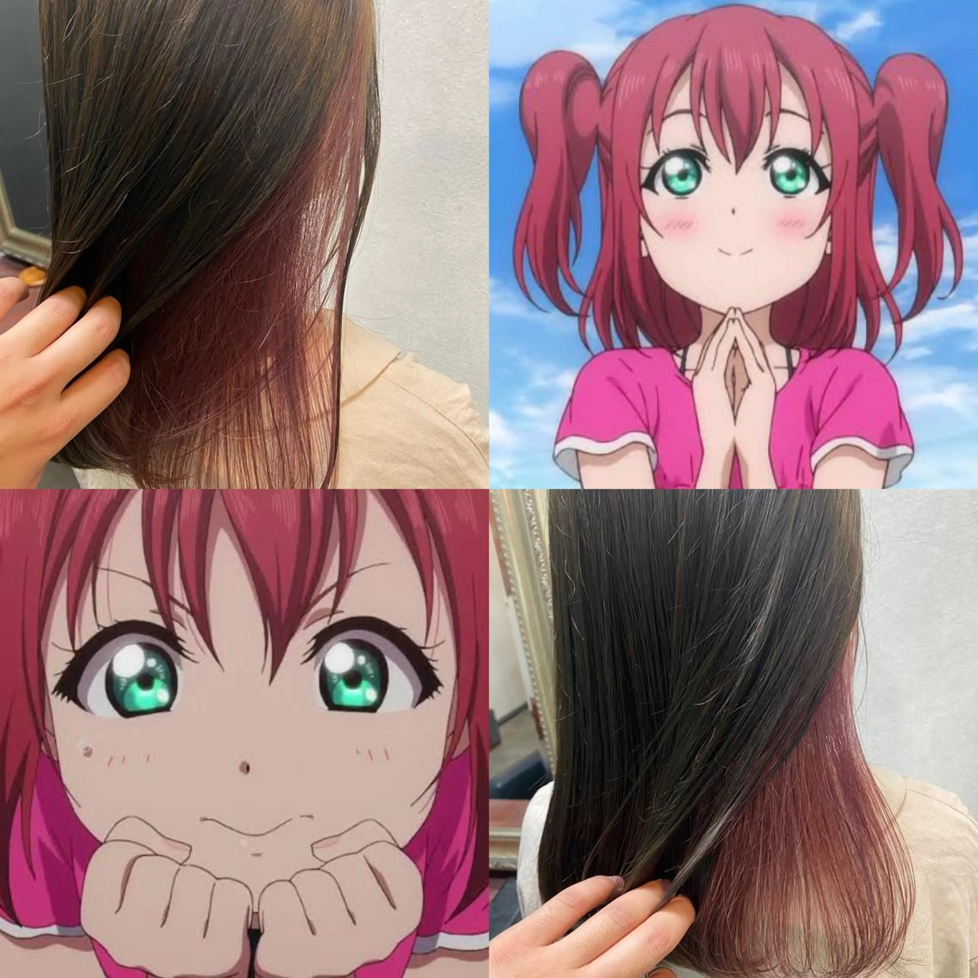 ミディアム カラー パーマ ヘアアレンジ ブリーチ カシス インナーカラー ピンクカラー カット ヘアカラー トリートメント 年間1500人担当 代表　南一路のヘアスタイル