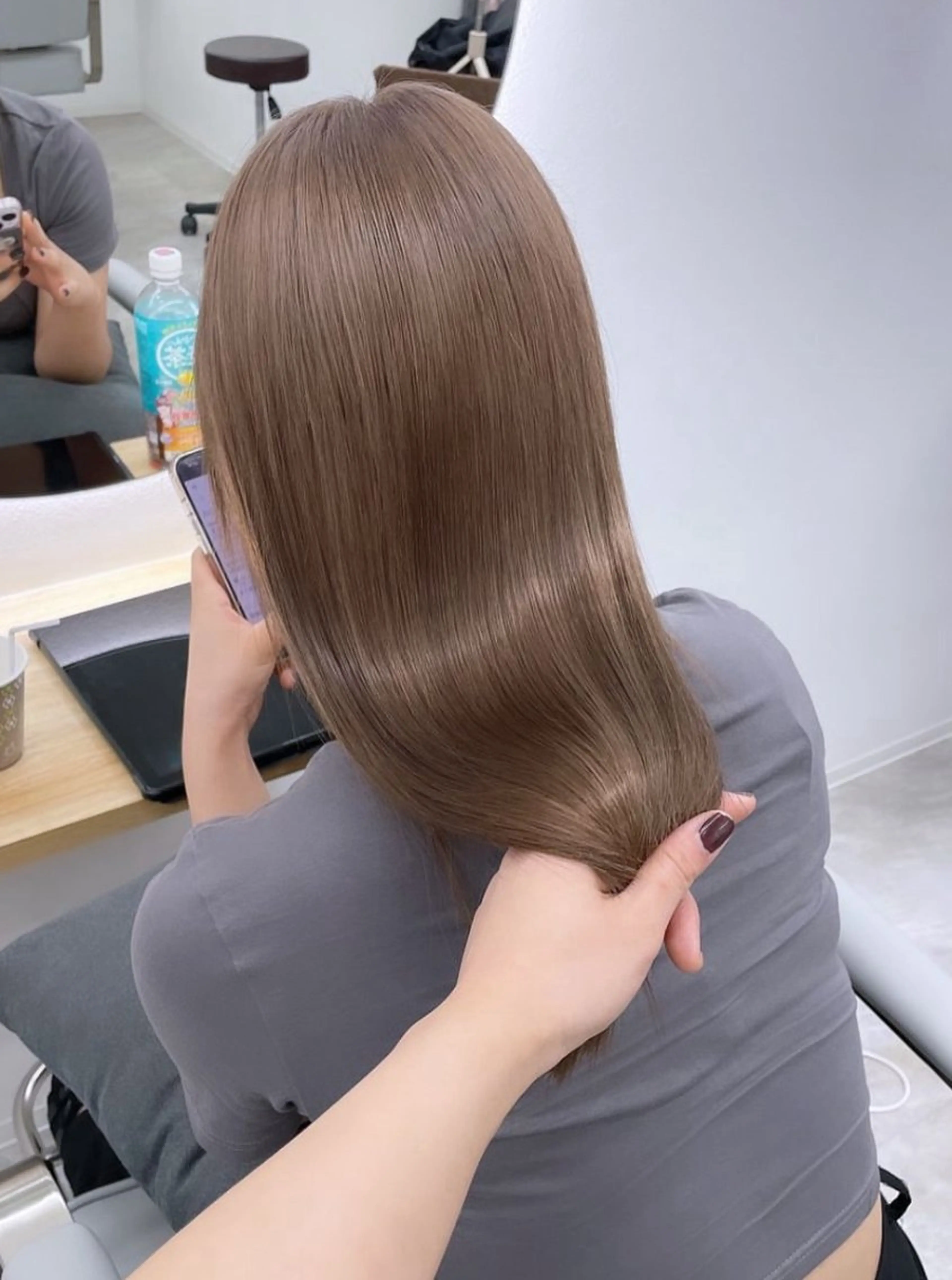 ロング カラー ベージュ⟡˖ブリーチ ˖ ࣪⊹あずきのヘアスタイル