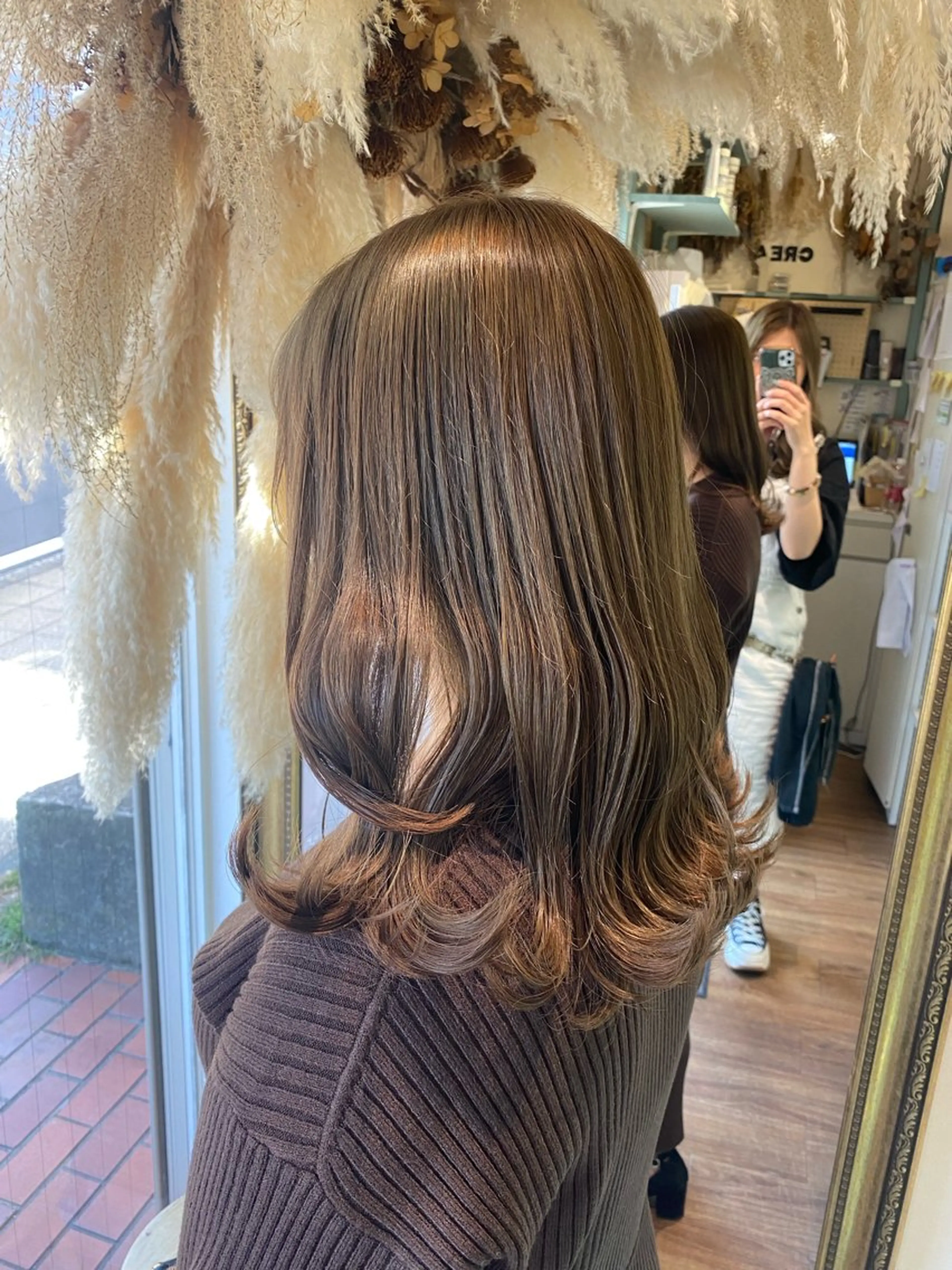 ミディアム カラー ヘアカラー 透明感カラー/韓国 ヘア🩶yuri🩵のヘアスタイル