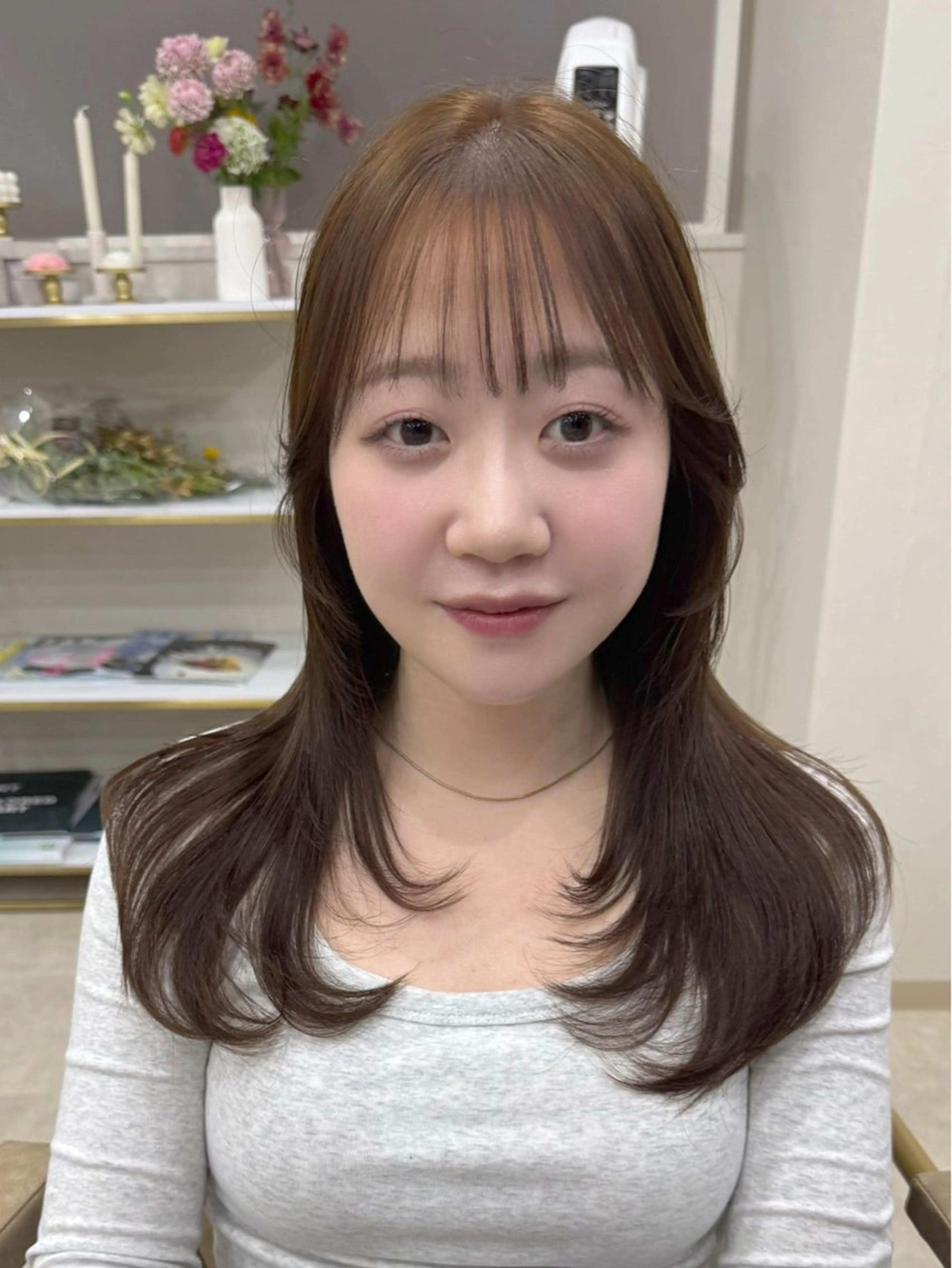 ミディアム カラー hair salon Ranun髪質改善のヘアスタイル