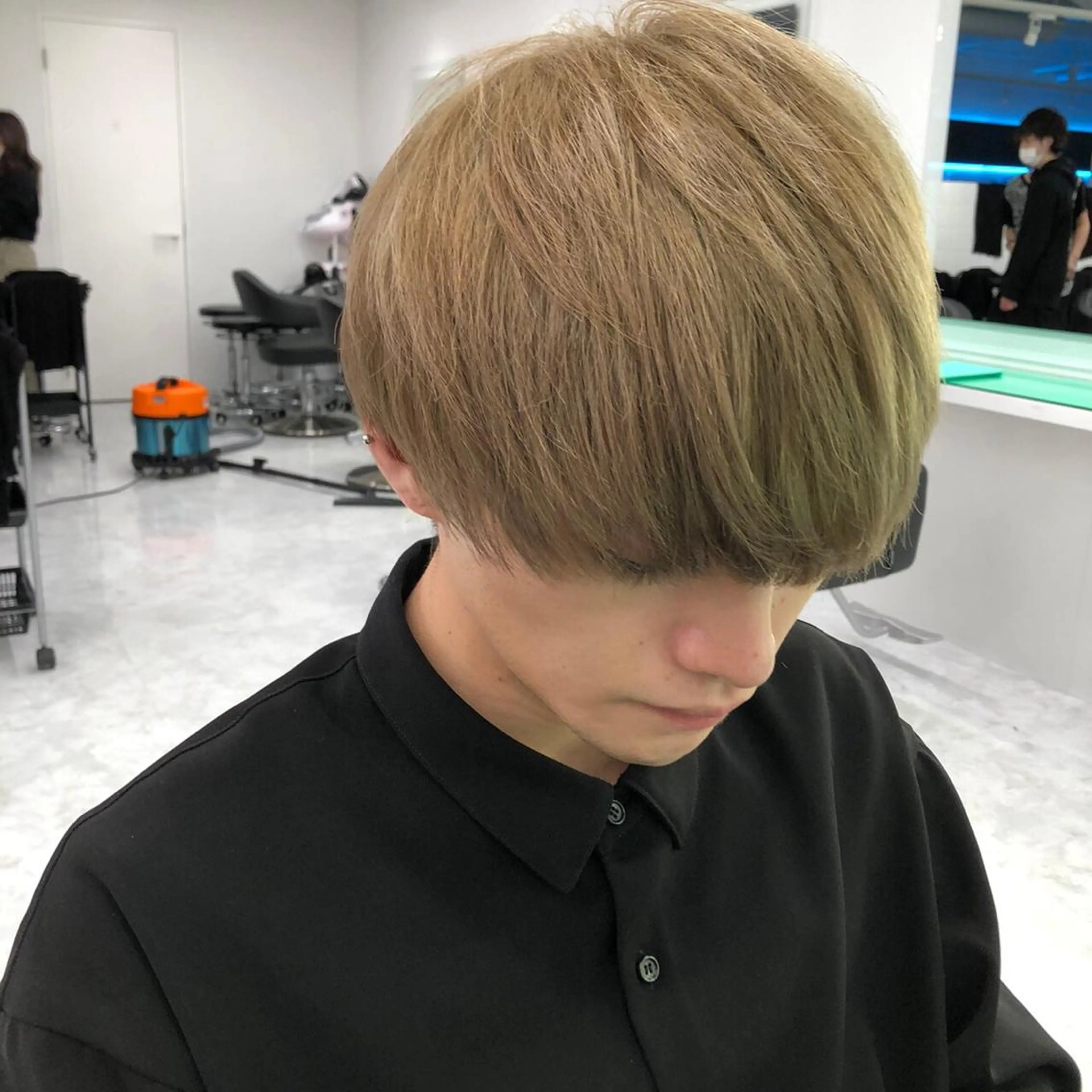 カラー メンズ BABY 艶髪暗髪ヘア💖達人のヘアスタイル