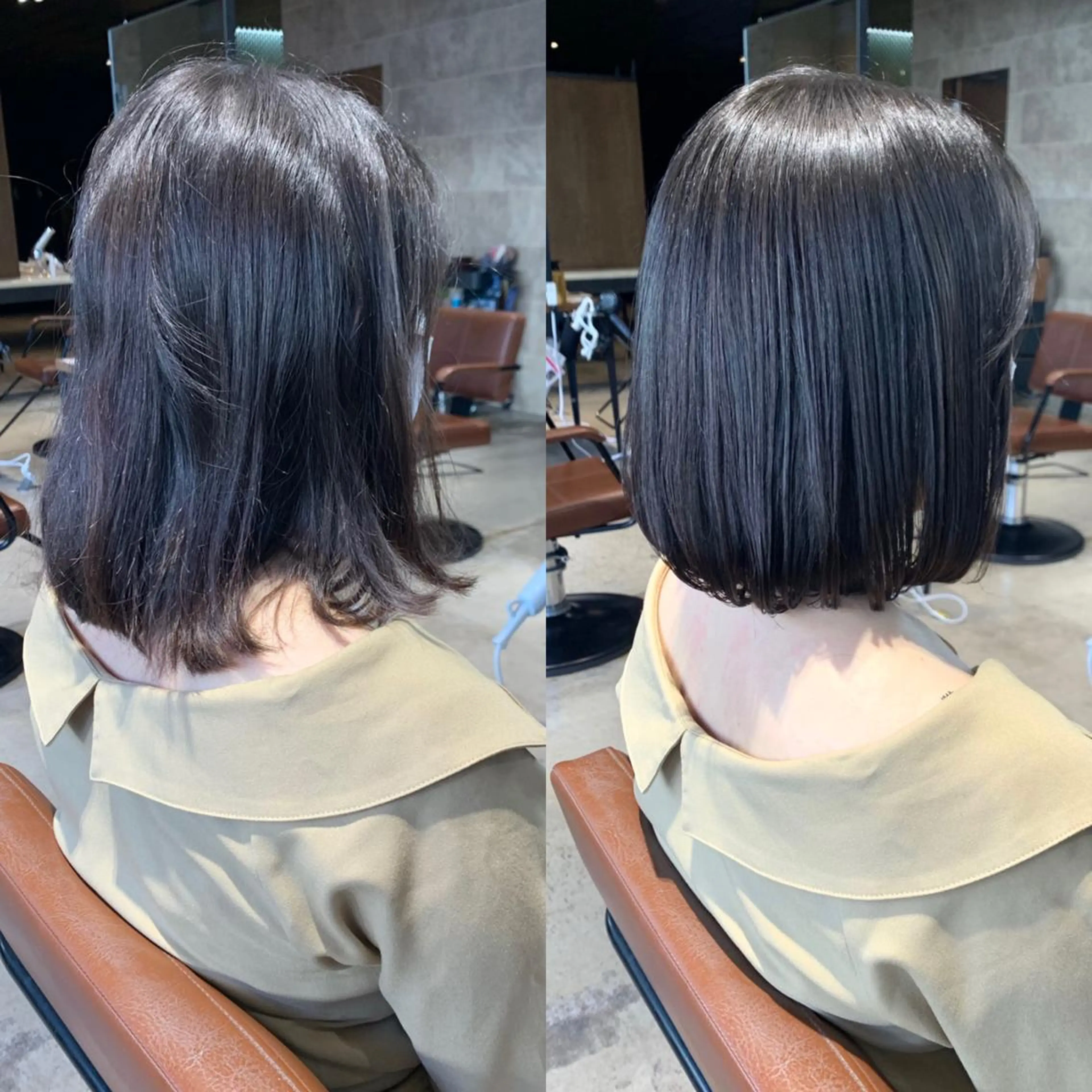 ミディアム カラー パーマ ヘアアレンジ ボブ 長めボブ 日本一の小顔カット/ ボブ/顔周り/韓国のヘアスタイル