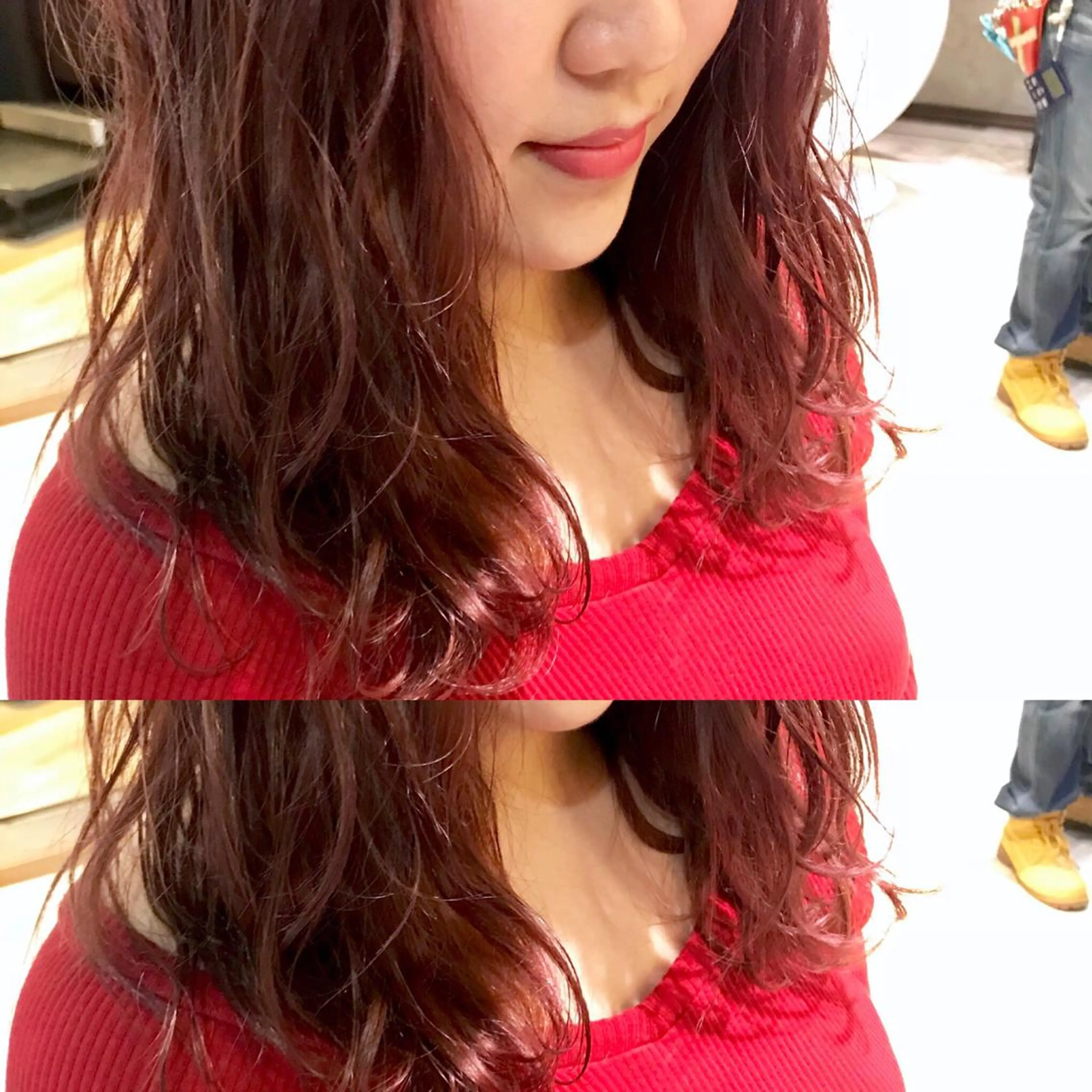 ロング カラー ラベンダーカラー ピンクカラー 松村 崇弘のヘアスタイル