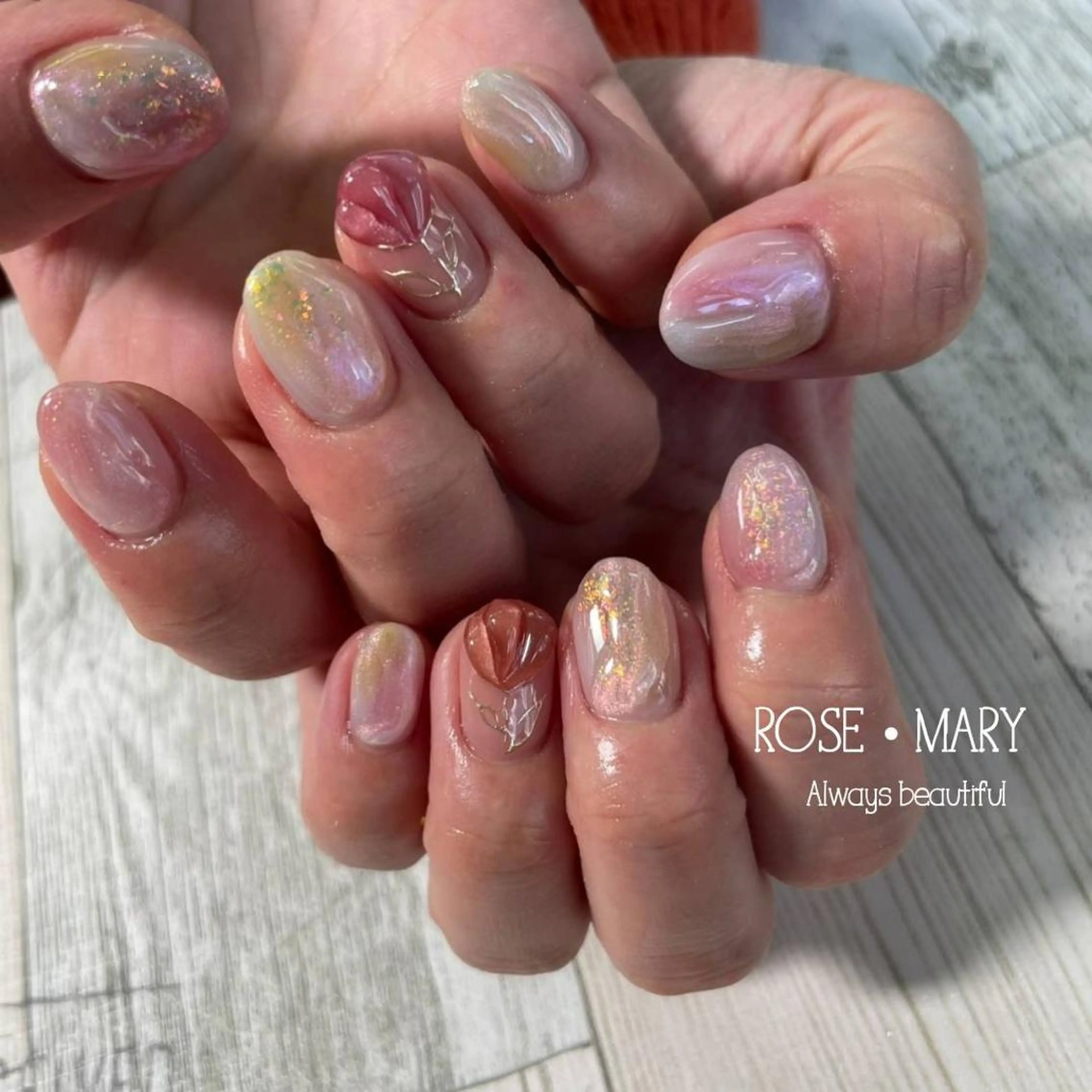 ネイル ハンドネイル ROSE・ MARY 鈴木のネイルデザイン