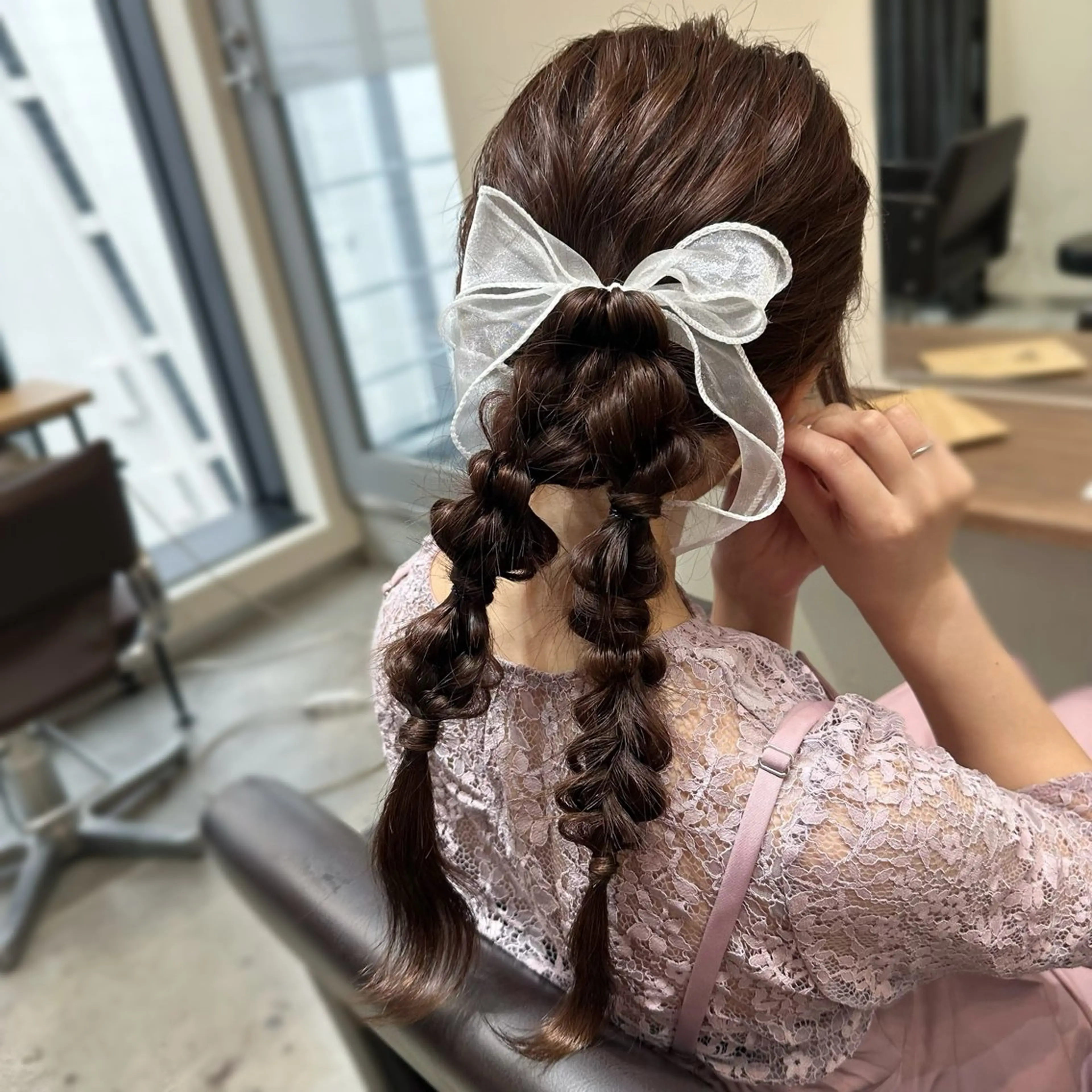 ロング カラー ヘアアレンジ 縮毛矯正+モテカラー 🎀✨mihoのヘアスタイル