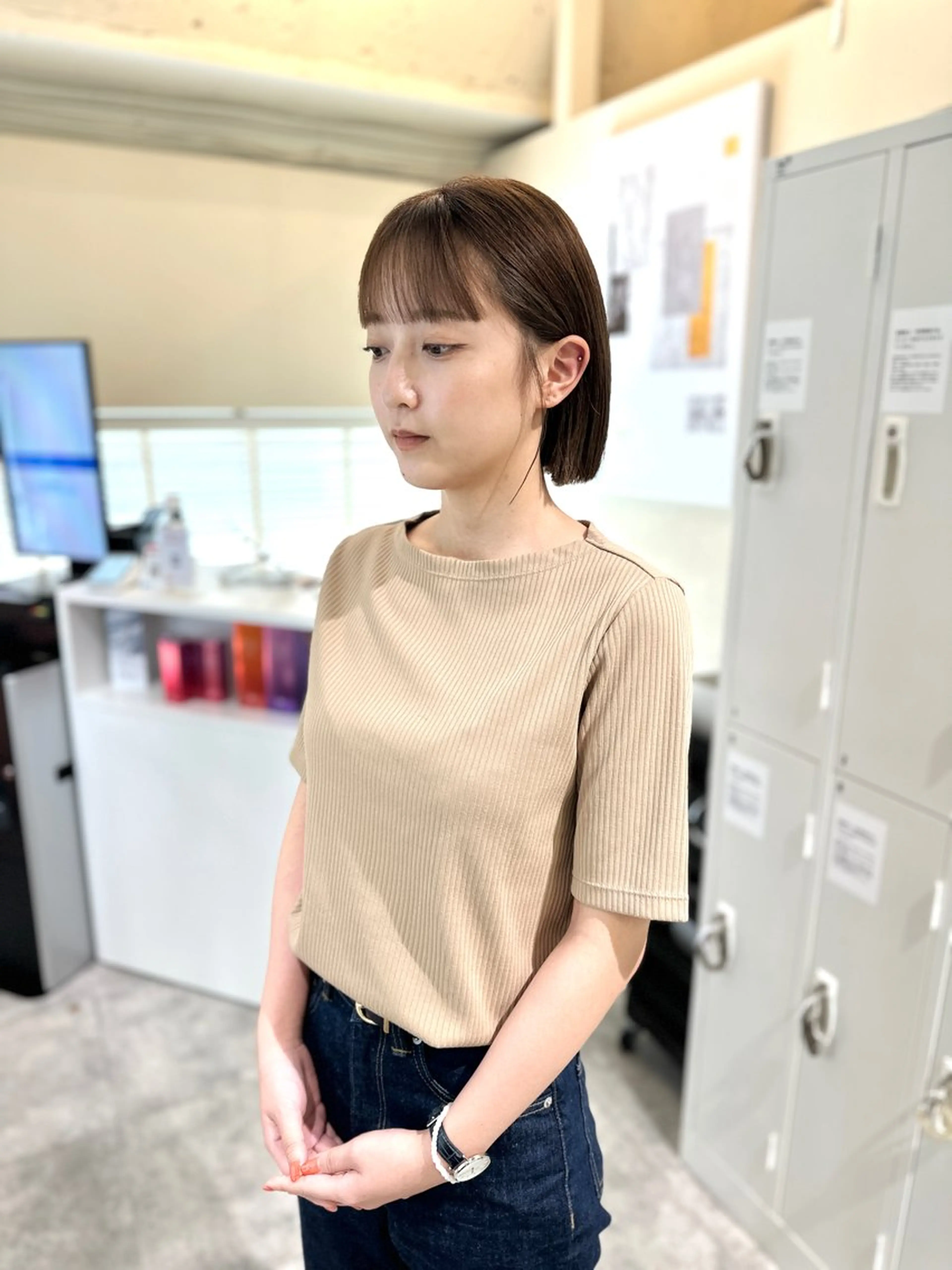 ショート カラー アディクシーカラー バレイヤージュ ブリーチ デザインカラー ダブルカラー カット ヘアカラー トリートメント opus 店長大和 レイヤー/赤み消しのヘアスタイル