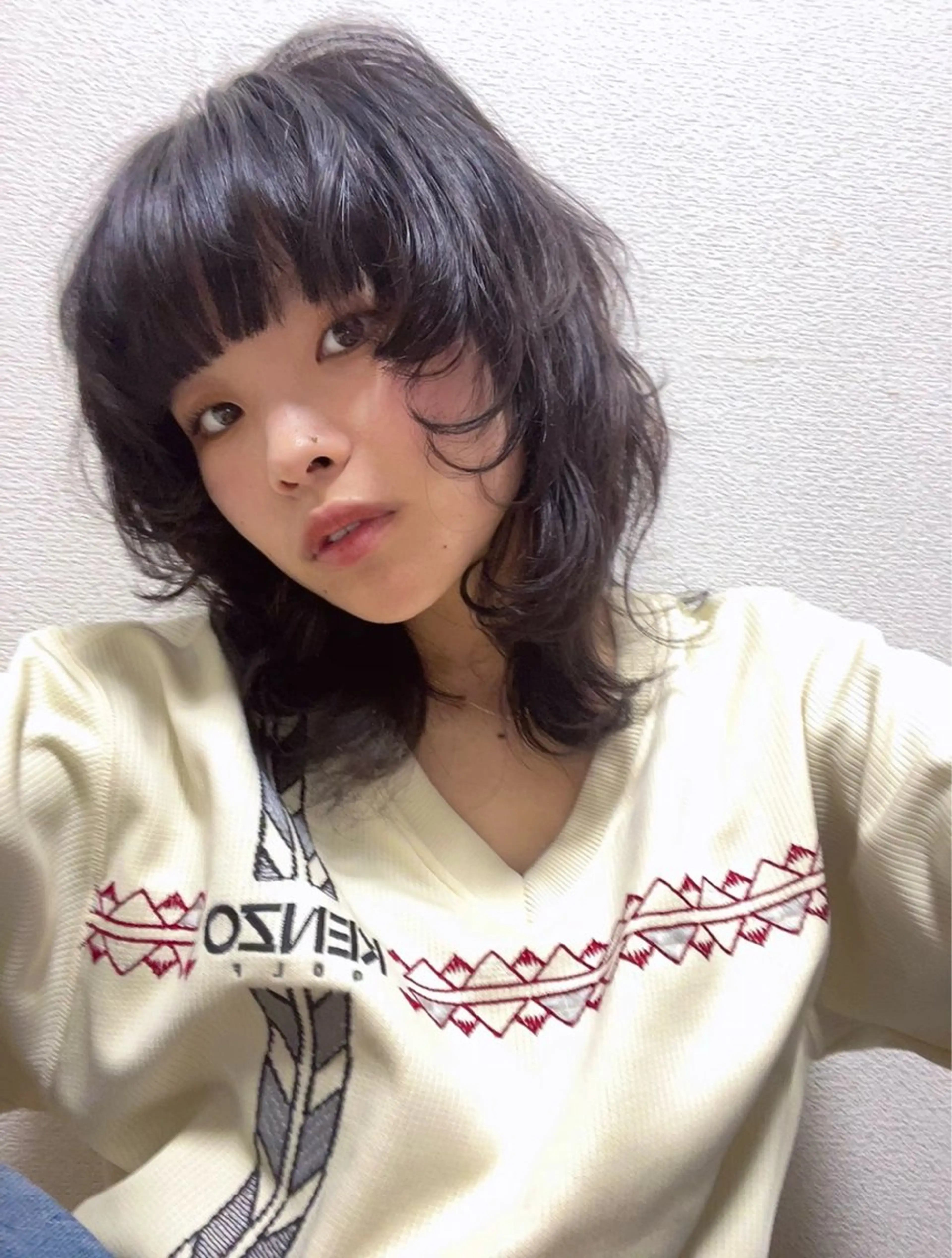 セミロング セミロングパーマ カット パーマ トリートメント デザインパーマ/ 艶カラー/ボブのヘアスタイル