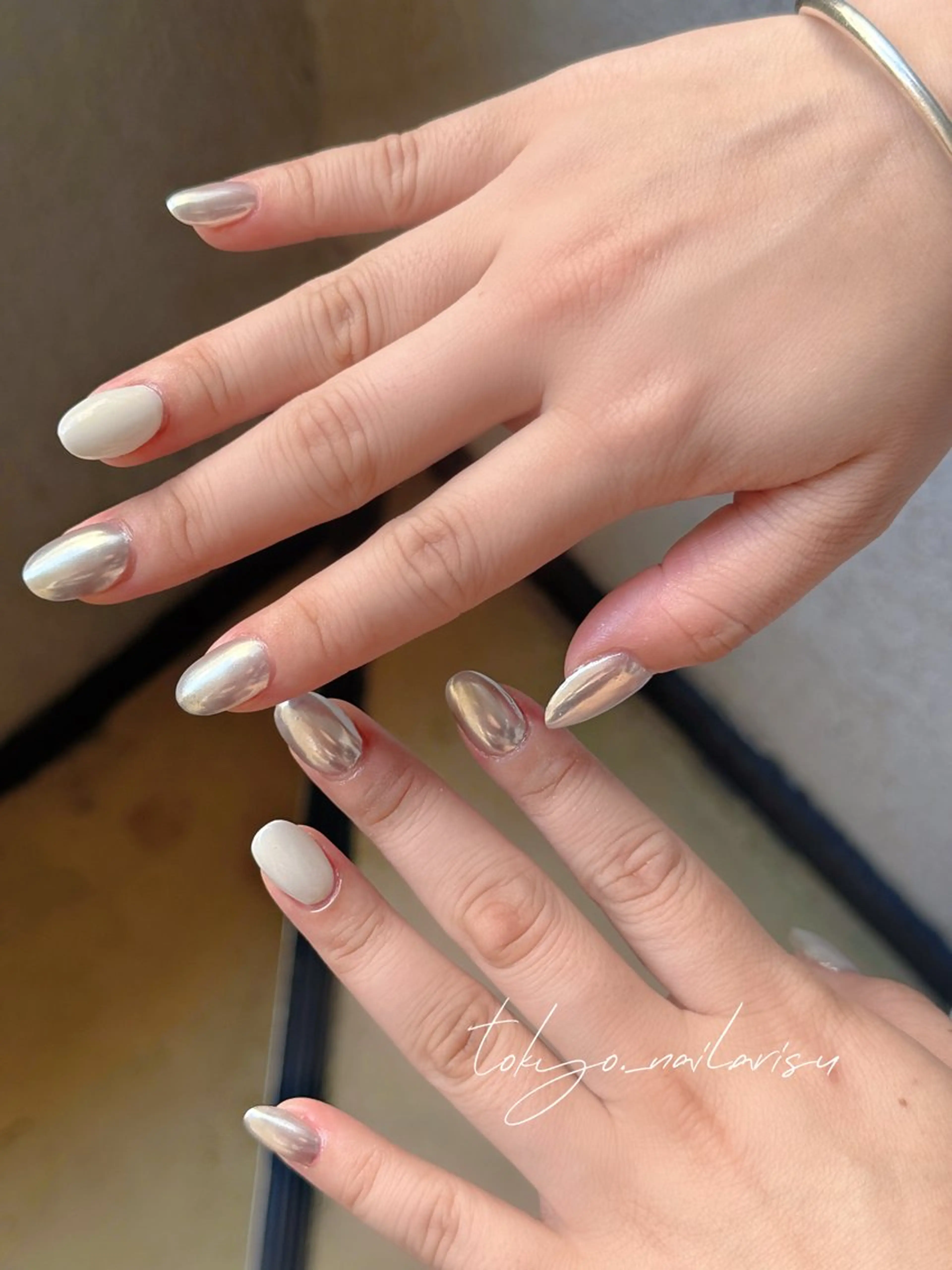 ★長さだし★マグネット/ミラー/オーロラ/フレンチ/グラデーション(ソフトジェルオフ＋550円+30min)の写真