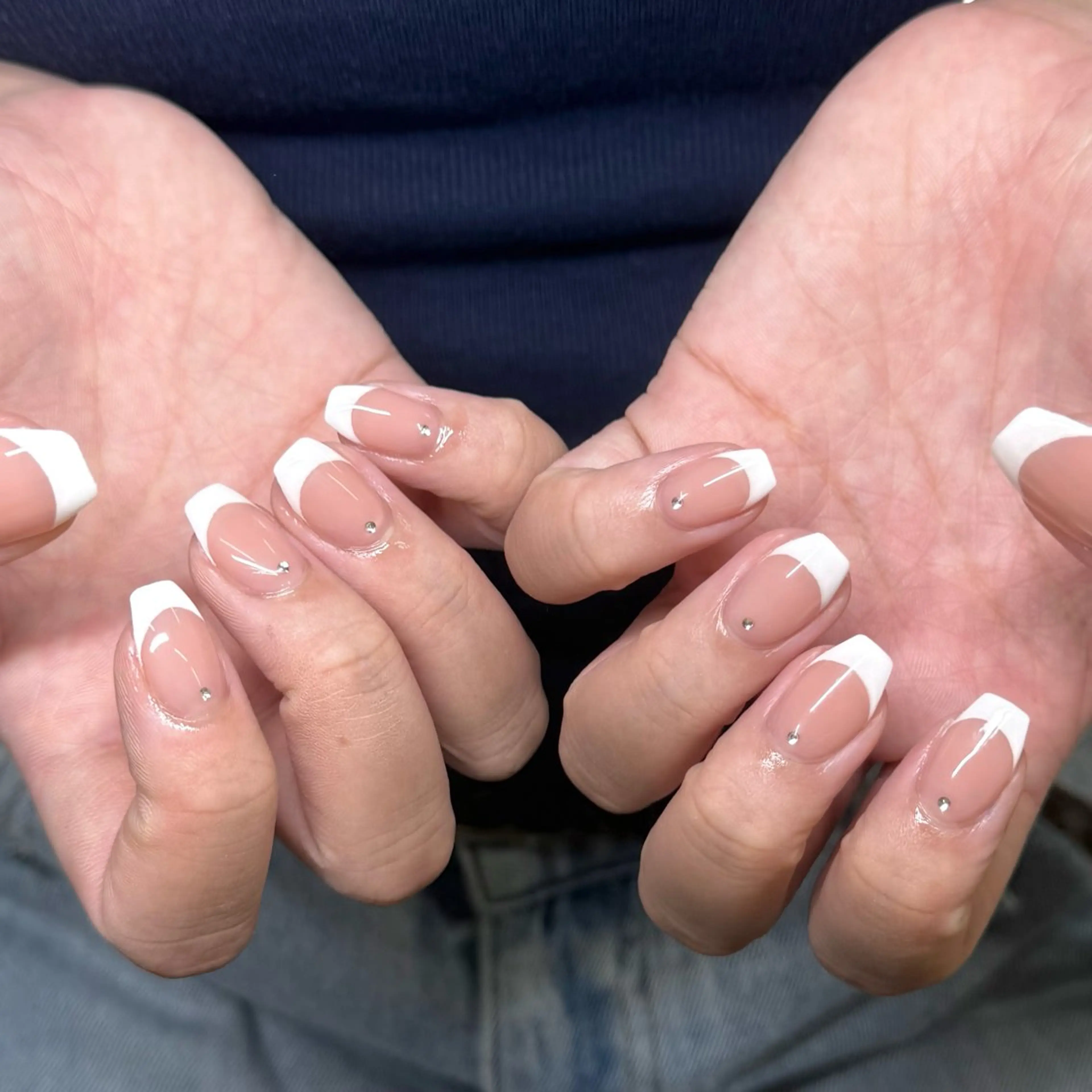 【オフあり🈶】ハンド✋🏻フレンチネイル（ベースクリア）💅🏻✨️/北浦和/パラジェル変更可◎の写真