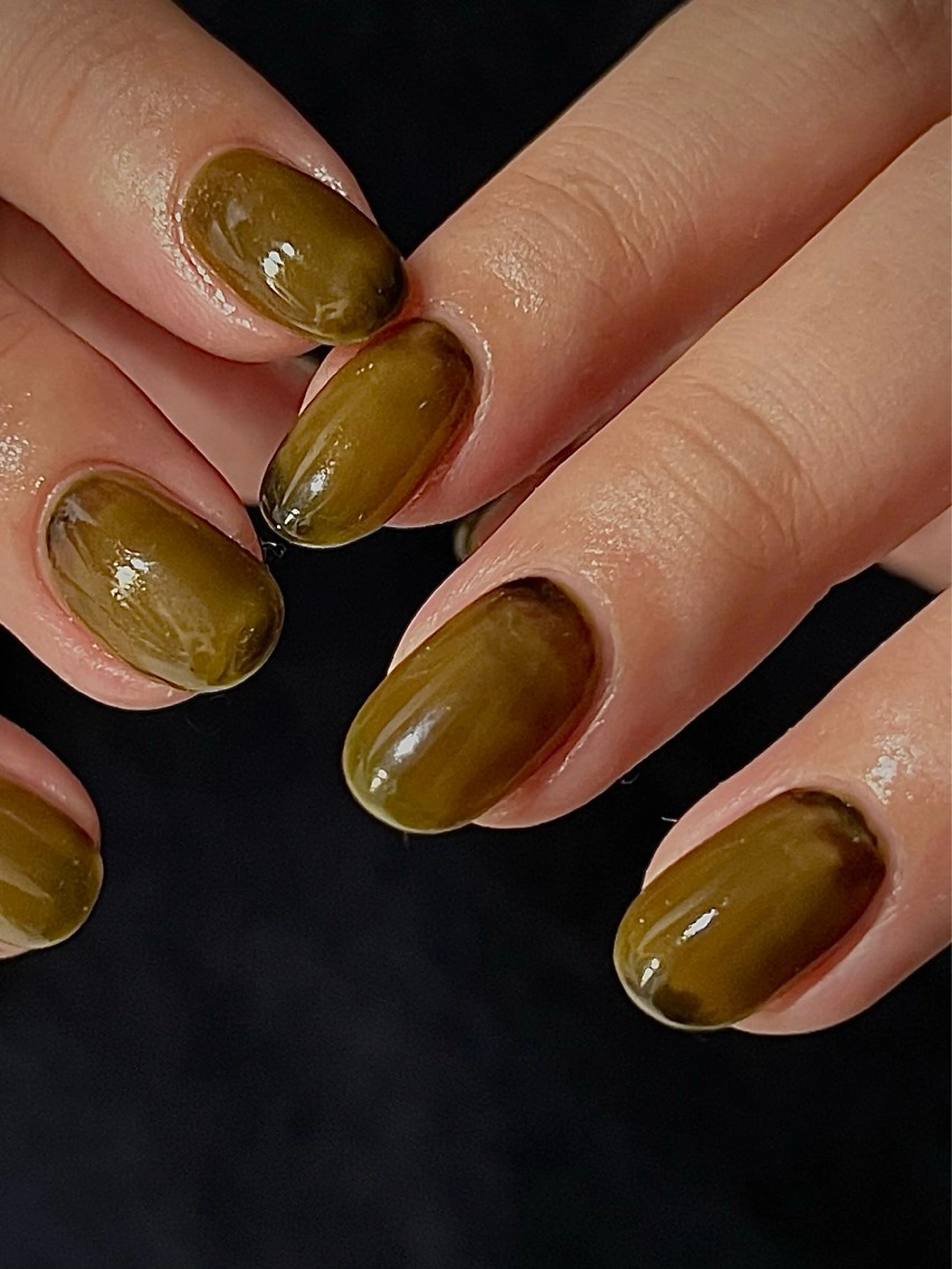 ネイル アートネイル オーロラネイル べっ甲ネイル ブルー ボルドー ハンドネイル Cleo中目黒店 Hinahoのネイルデザイン