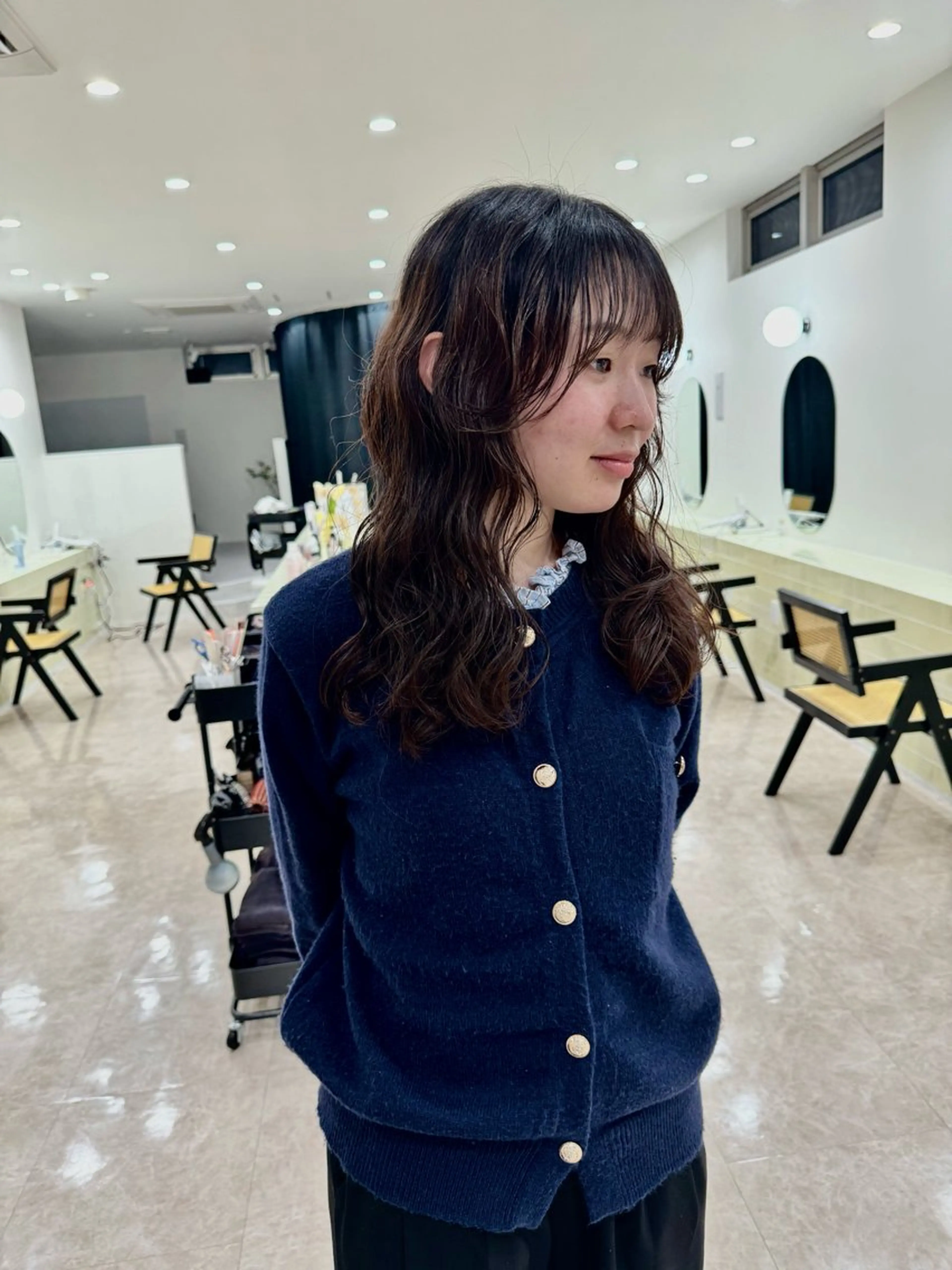 ロング パーマ カット パーマ ブリーチ/レイヤー/ コイデリュウセイのヘアスタイル