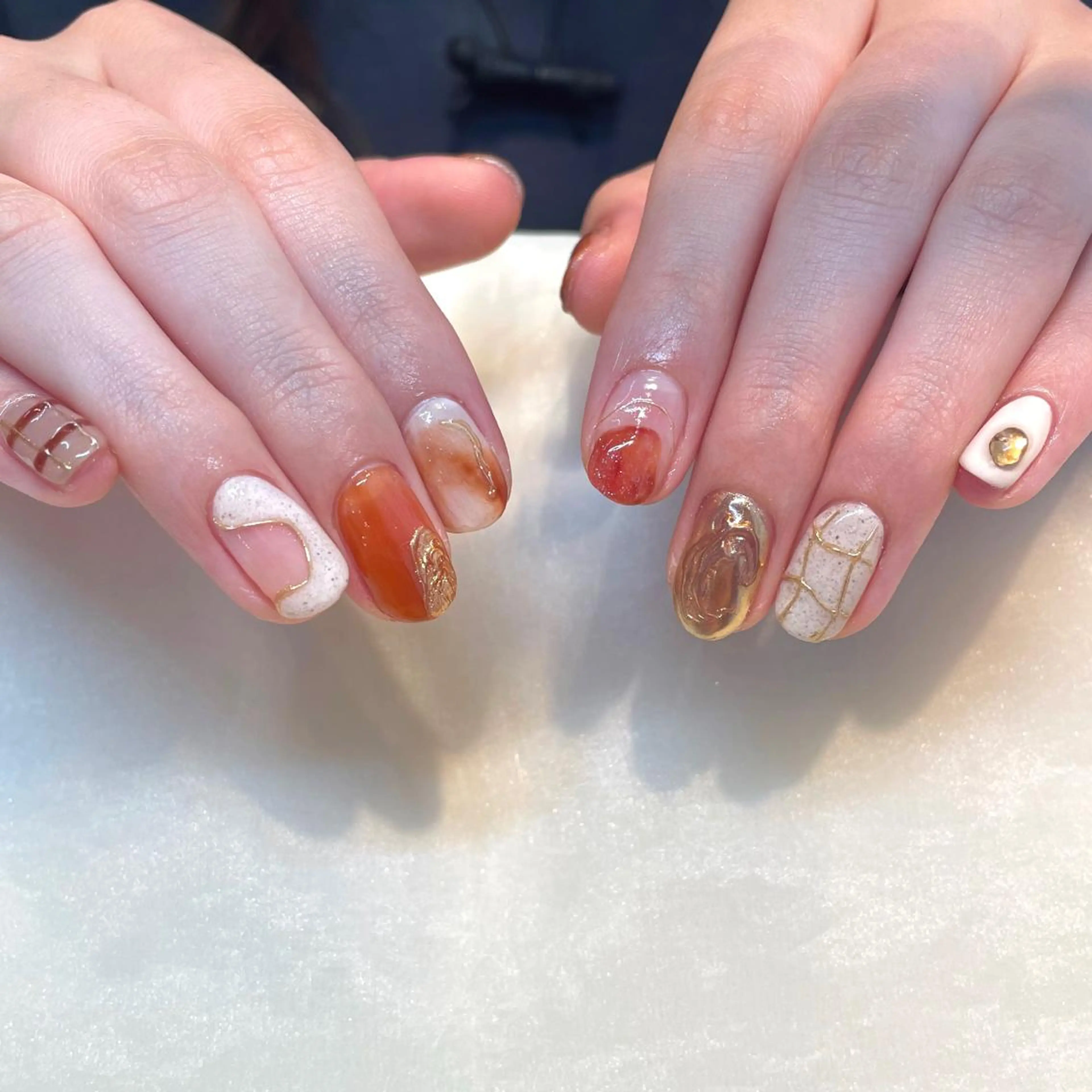 ネイル ハンドネイル 新井 ひなののネイルデザイン