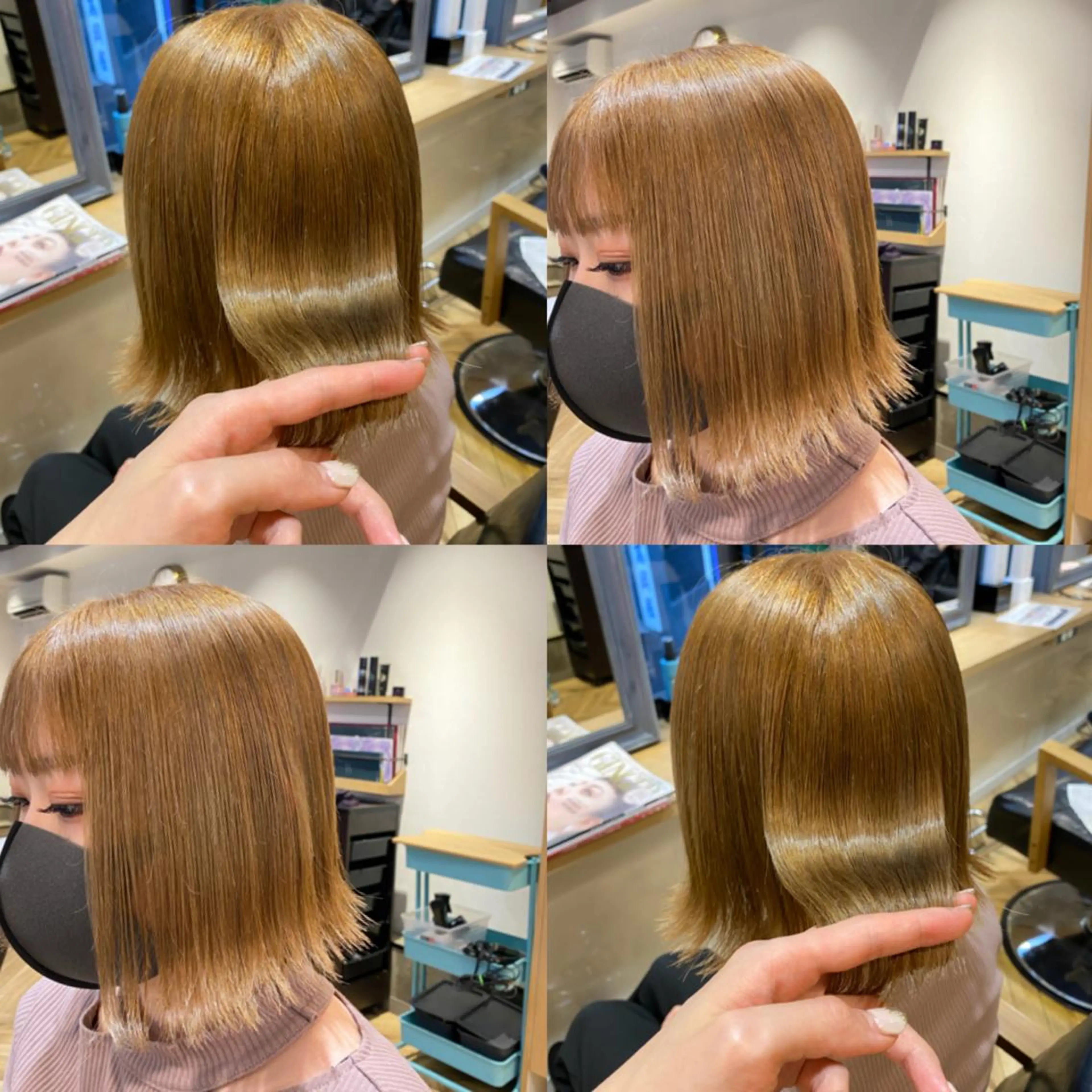 ミディアム カラー 艶カラー/韓国顔周り 🎀mamiのヘアスタイル