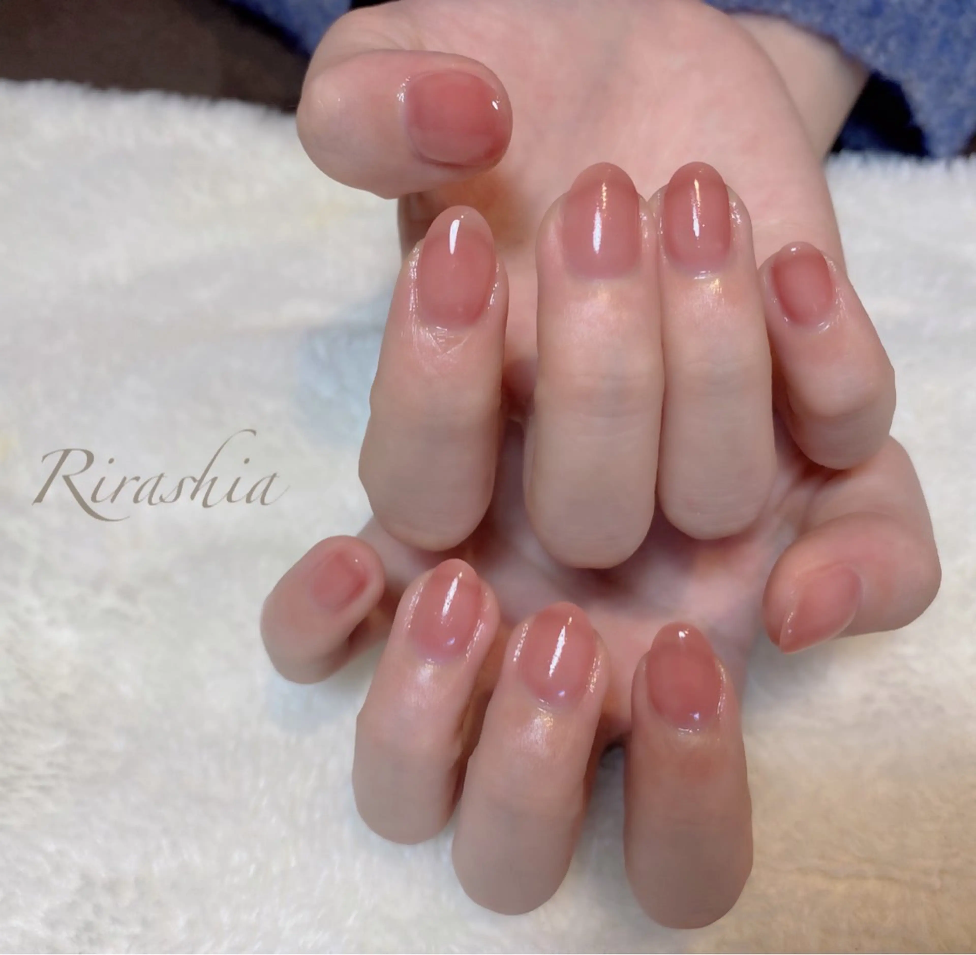 ネイル ハンドネイル ハンドケア うる艶/透明感 Rirashaのネイルデザイン