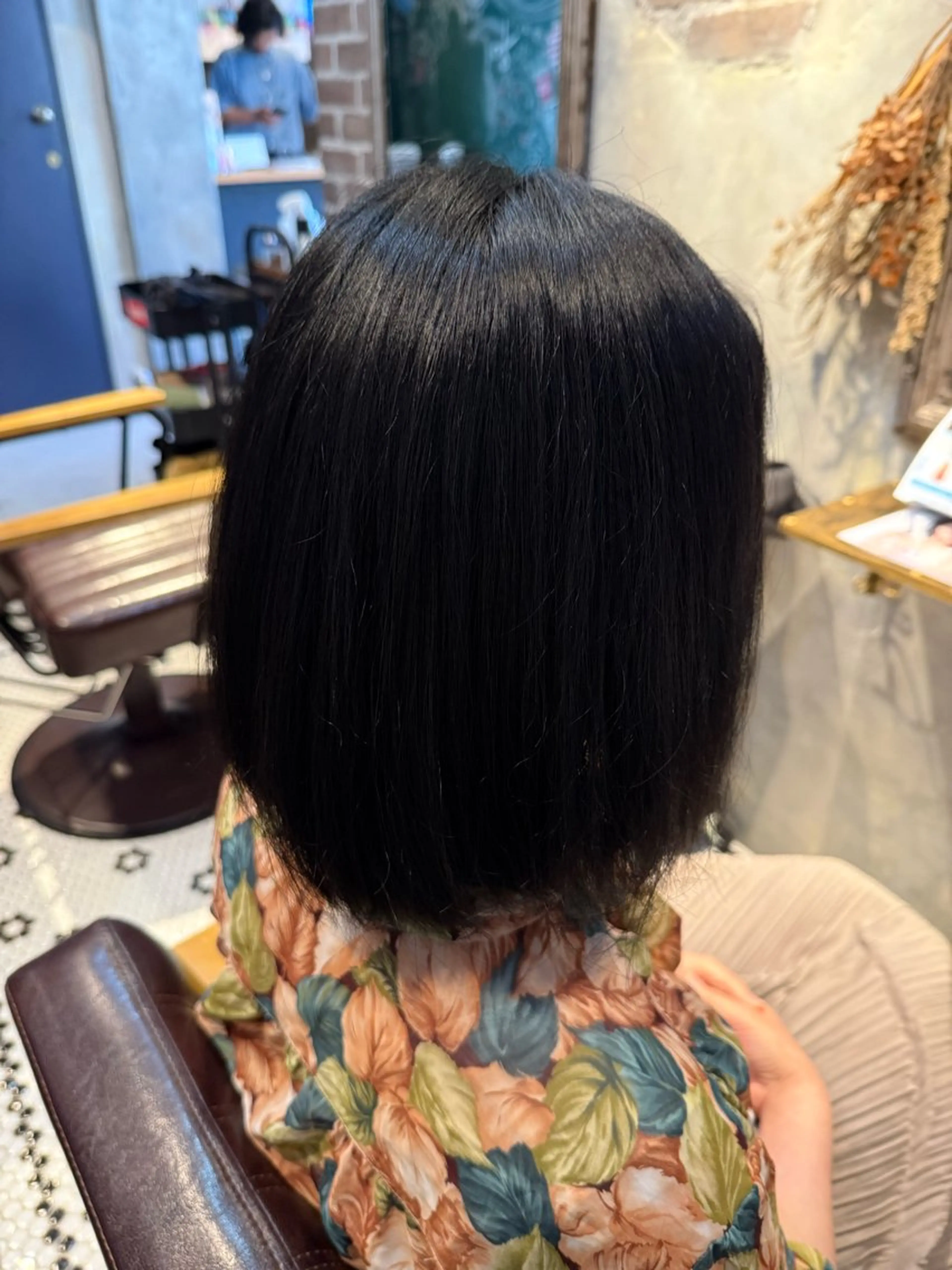 ミディアム カラー ブラウンカラー 田中 叶夢のヘアスタイル