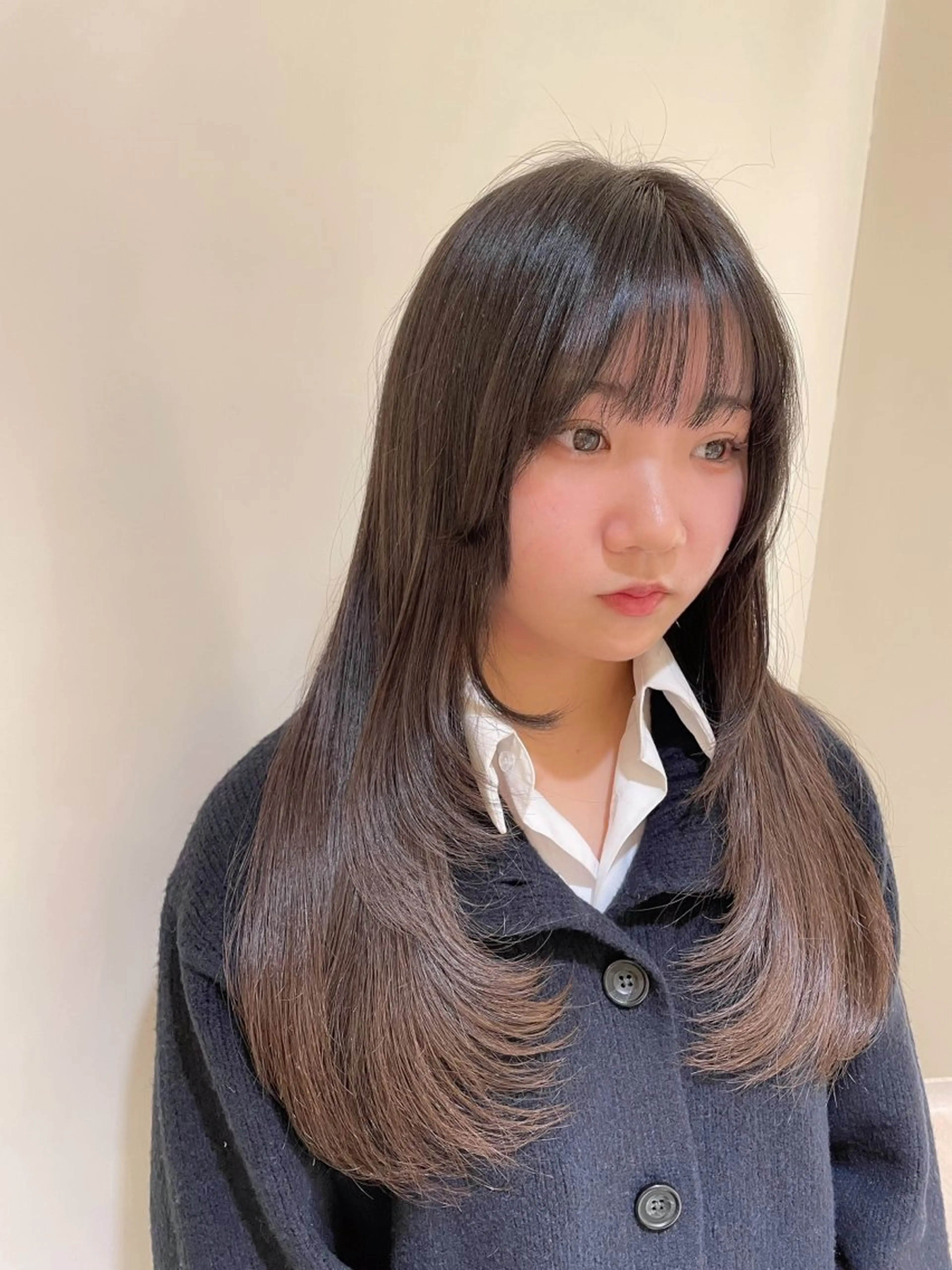 ロング レイヤーカット カット 🍒顔周り/レイヤー /韓国風/アリサ🍒のヘアスタイル