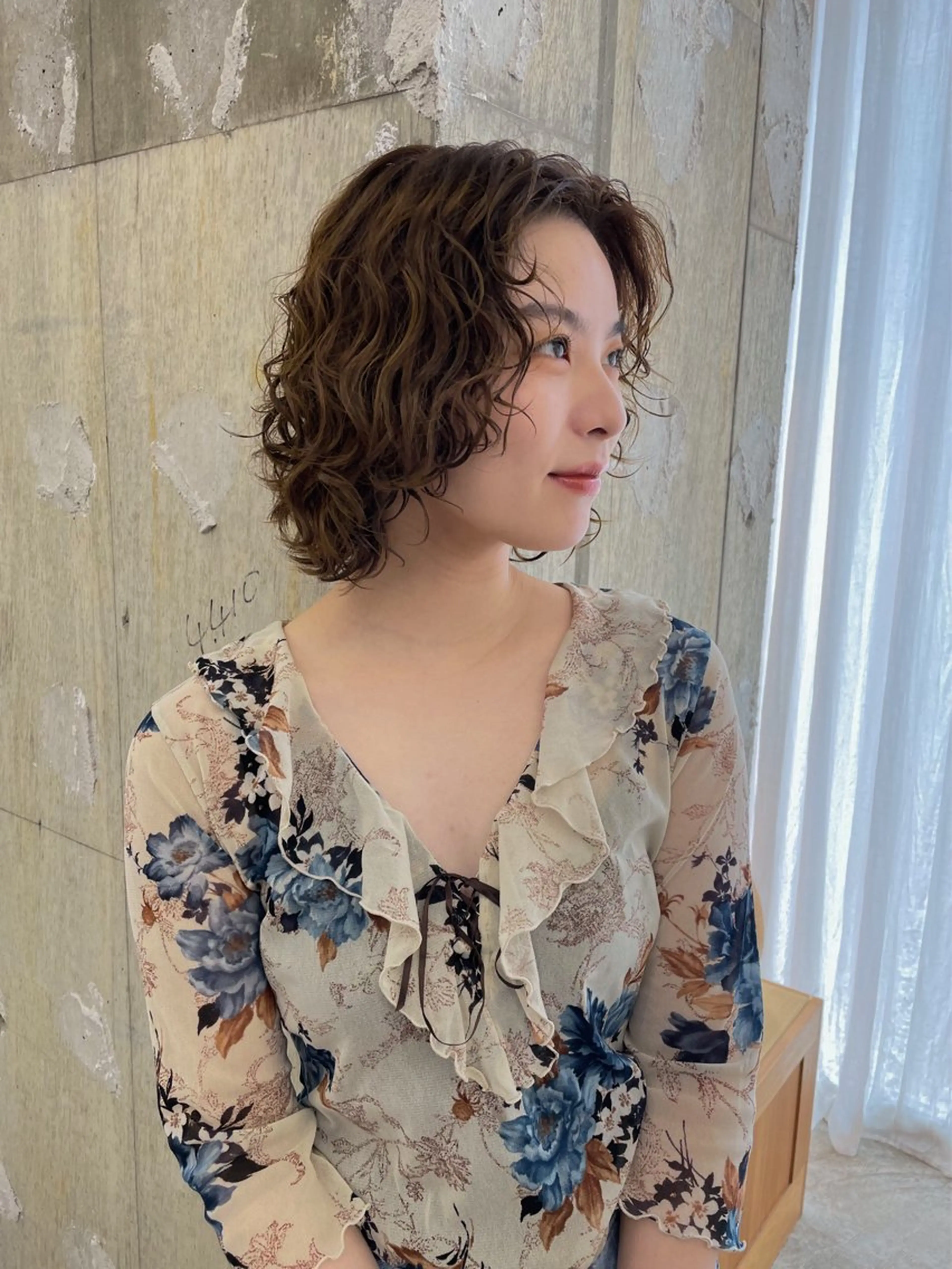 ショート パーマ パーマ/レイヤー 岩山丈一郎のヘアスタイル