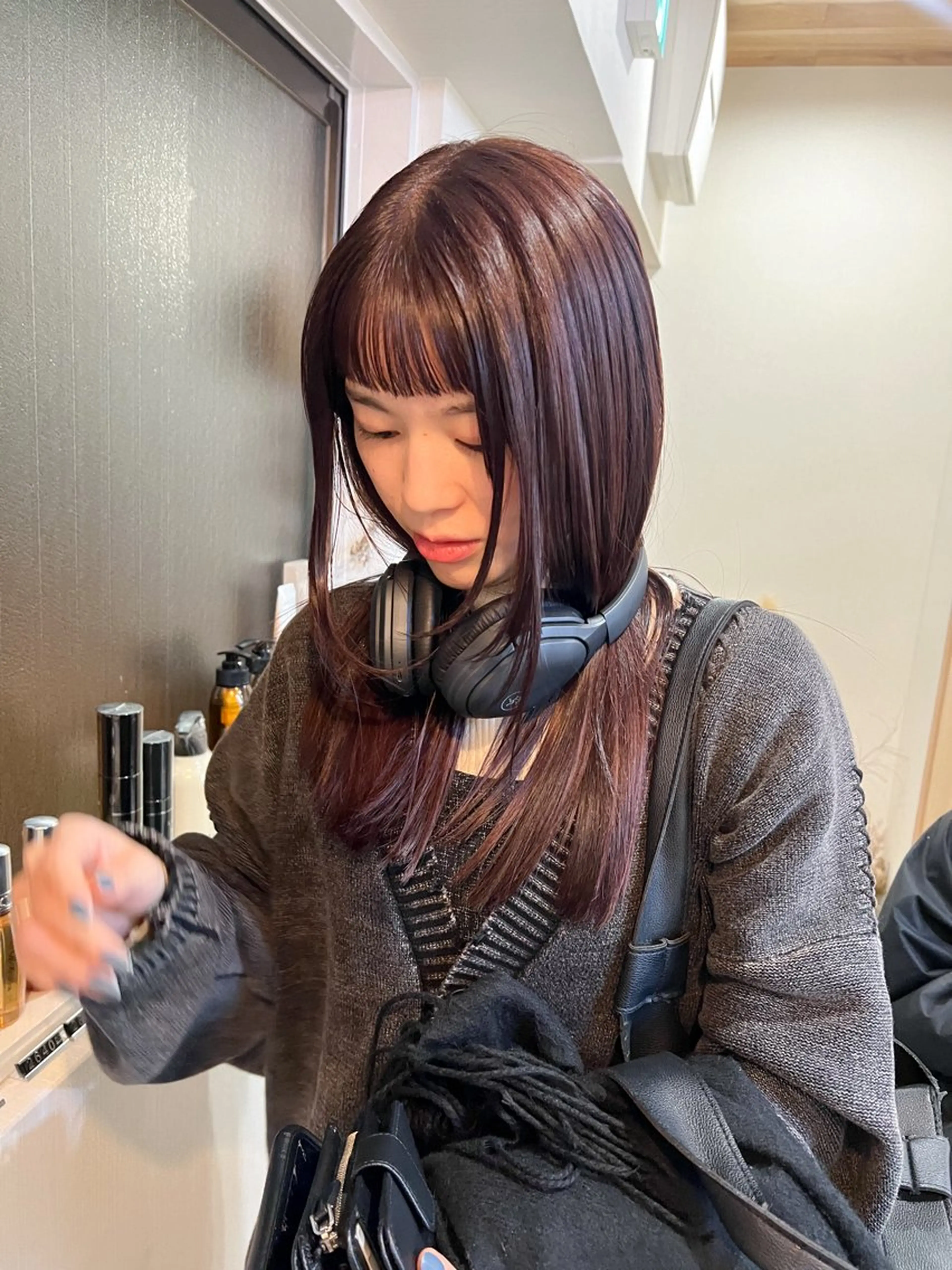 ロング カラー カット ヘアカラー 縮毛矯正 トリートメント トレンドと似合わせ/ マンツーマン/西上楓のヘアスタイル