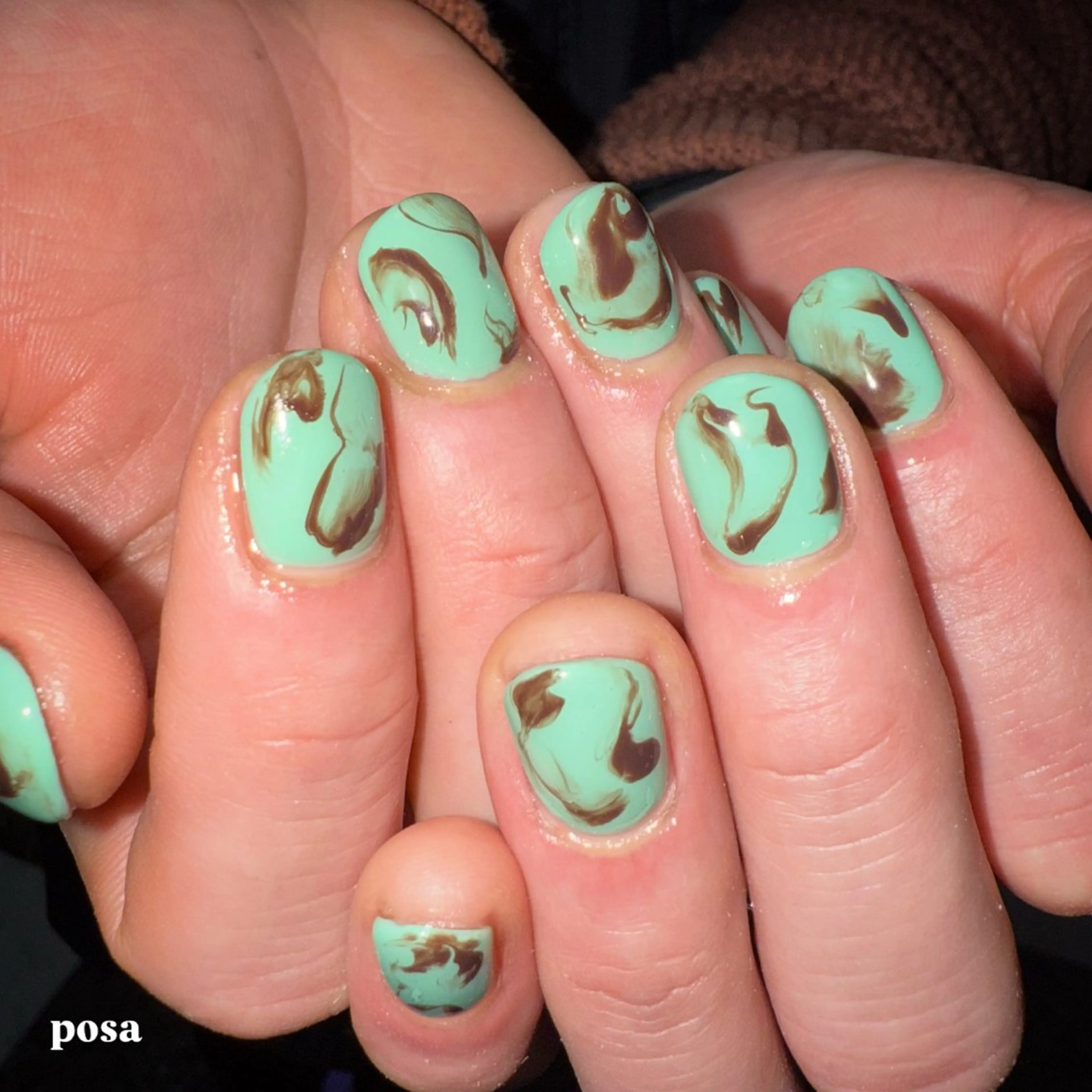 ネイル ニュアンスネイル シンプルネイル ハンドネイル posa nail モエミのネイルデザイン