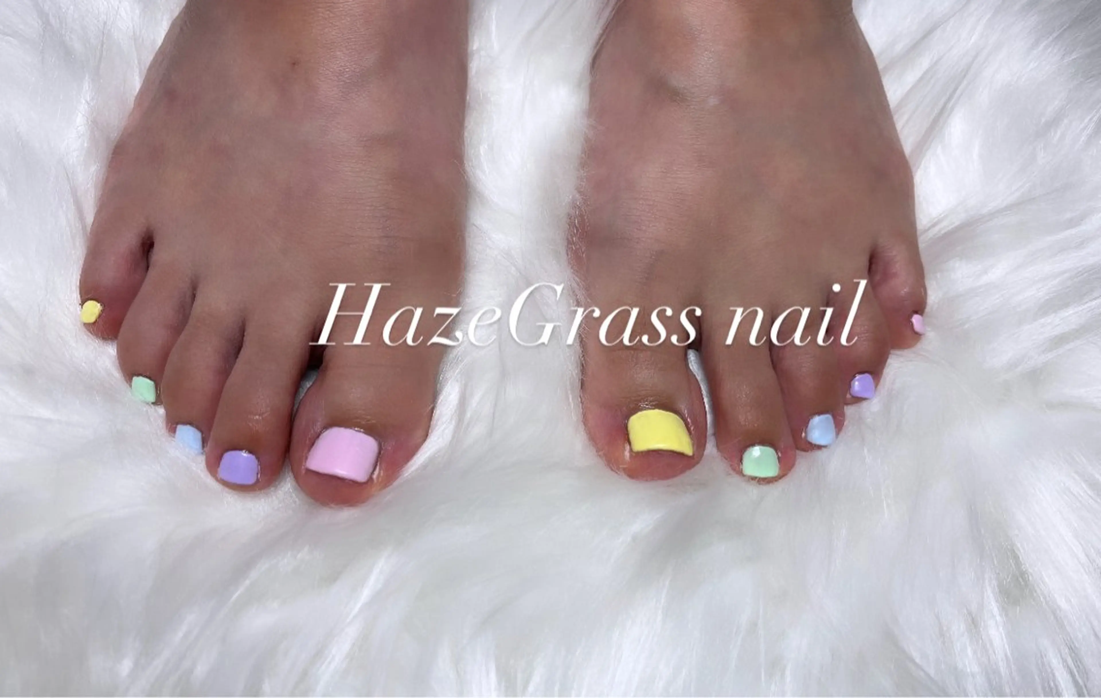 ショート フットネイル HazeGrass NAILのネイルデザイン