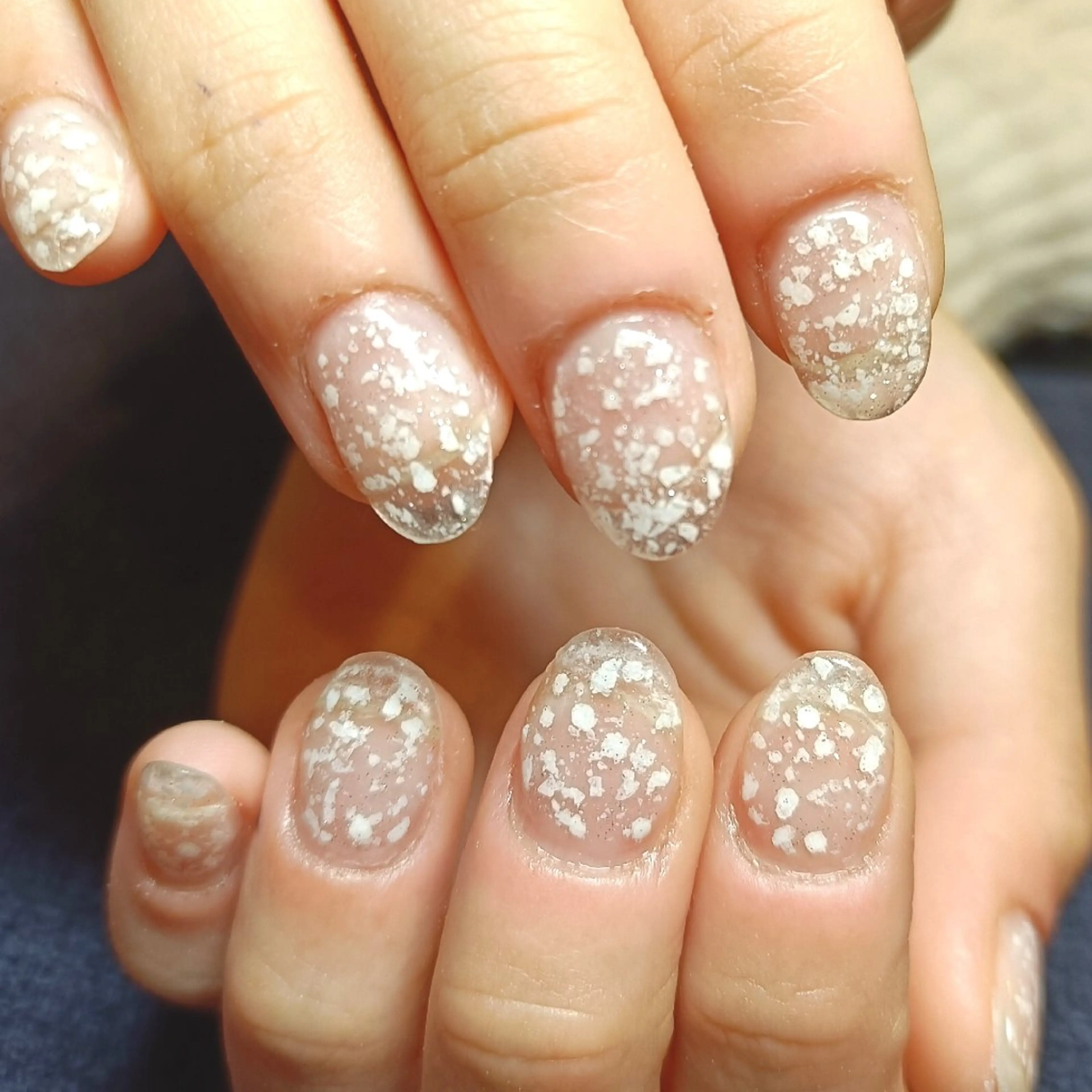 ネイル ラメ(グリッター) ハンドネイル ハンドケア 深爪矯正/爪育成ケア manie nailのネイルデザイン