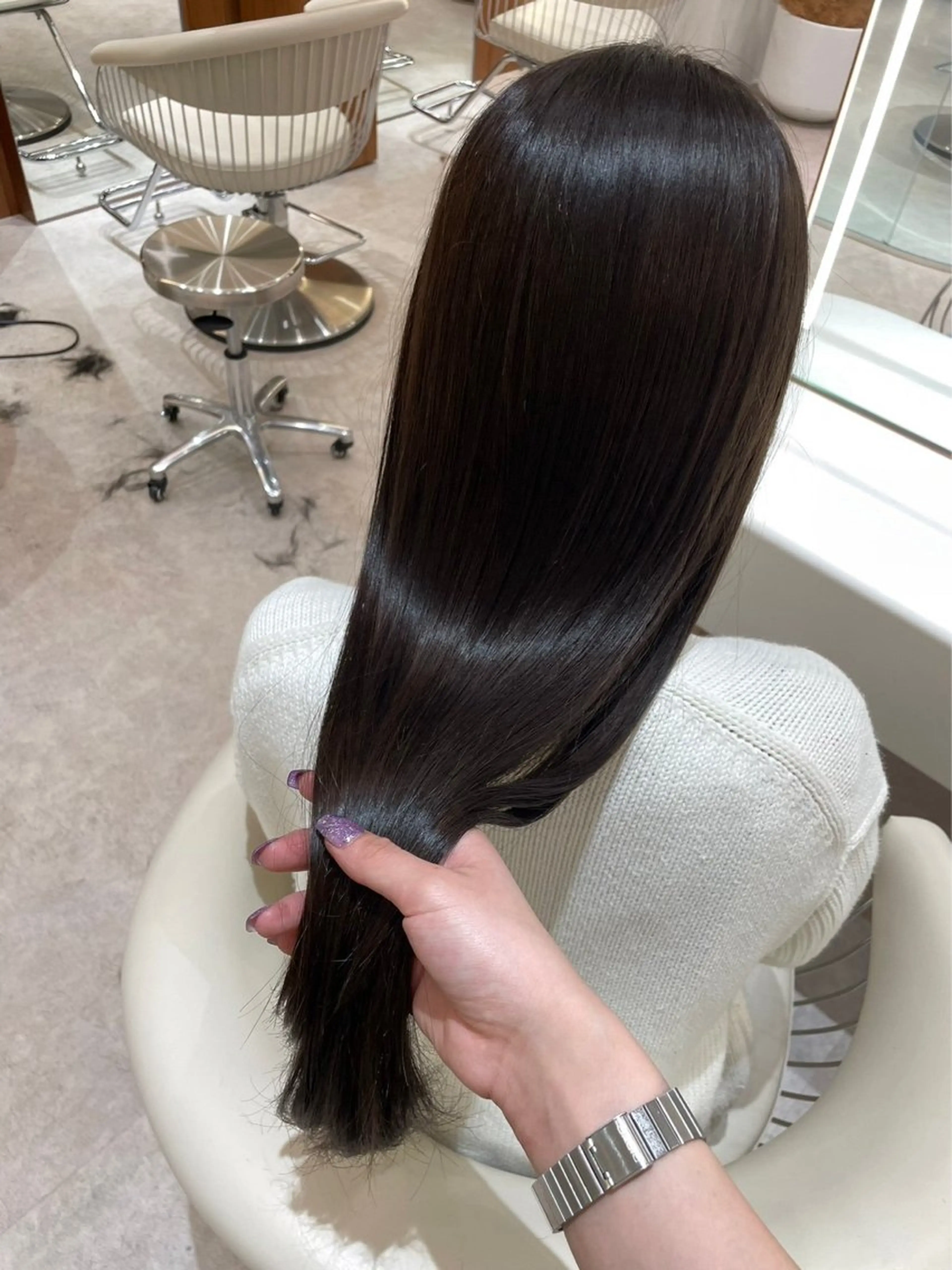 ロング カラー 透明感カラー トリートメント ヘアカラー 渋谷/韓国レイヤー/ 艶カラー/nanoのヘアスタイル