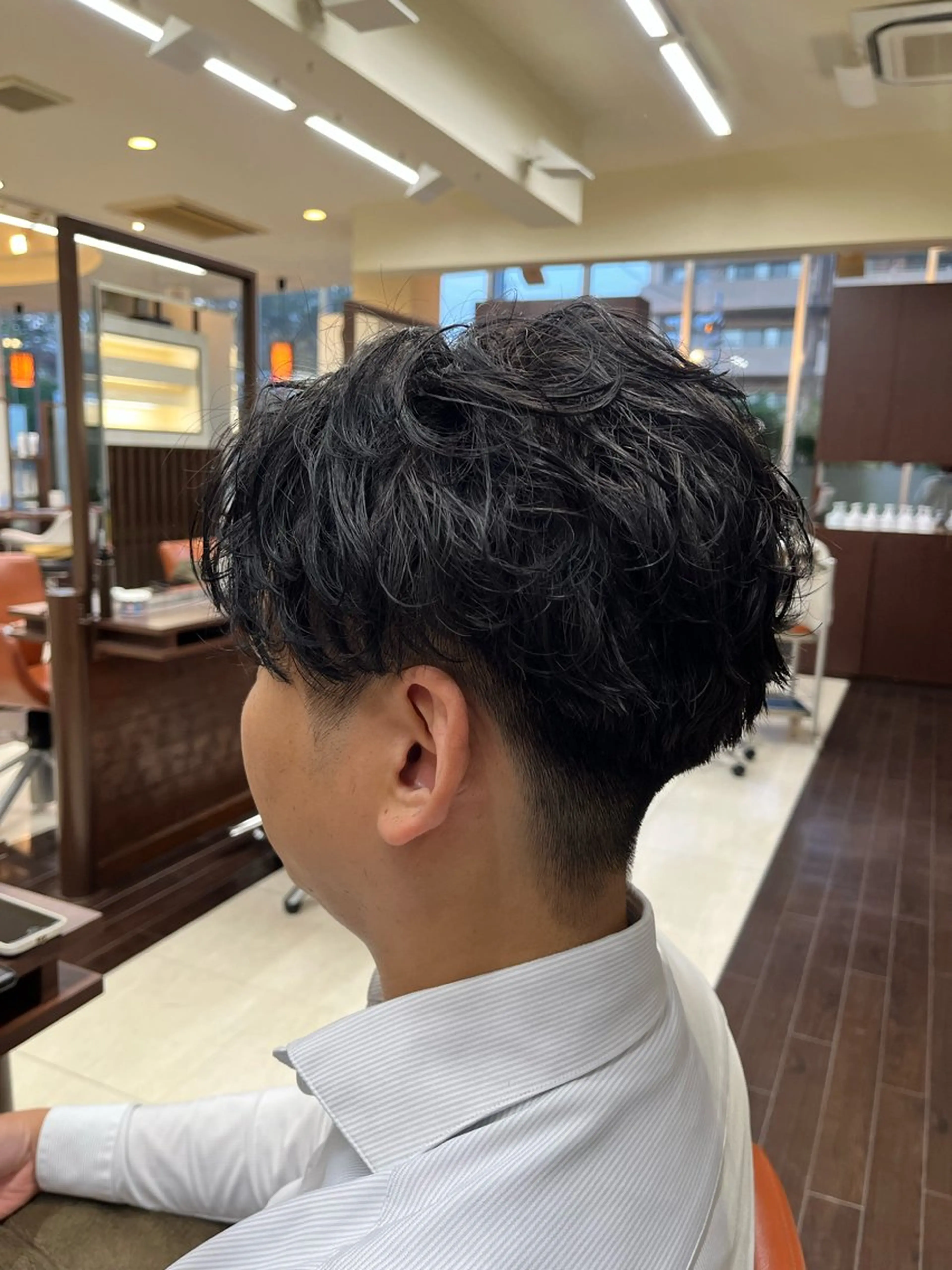 ショート パーマ メンズ センターパート メンズパーマ AROH  men's cut&men's perm 船橋店所属・🧊メンズ特化🧊 高木航希のヘアスタイル