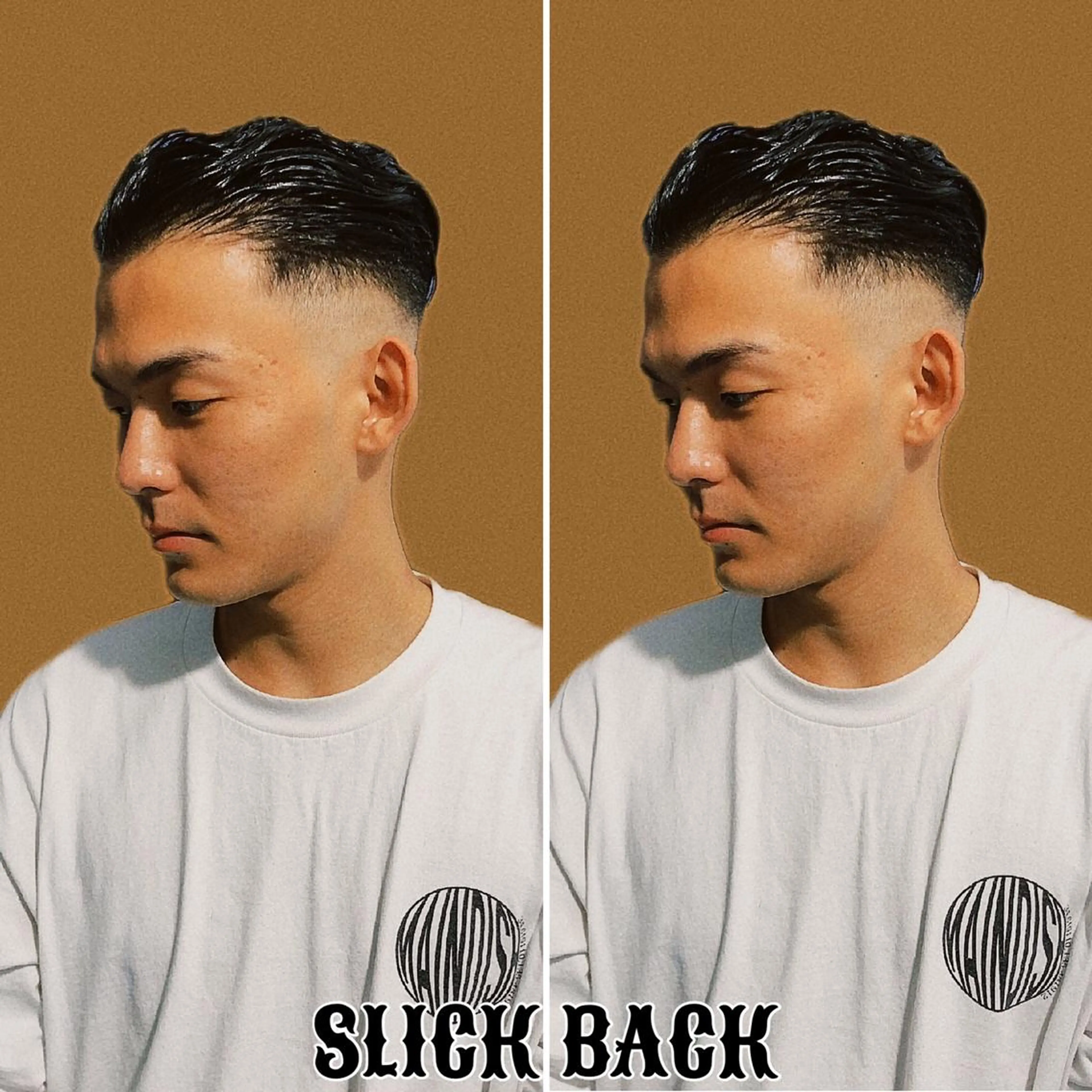 ミディアム パーマ メンズ ミディアムパーマ フェードカット メンズハイトーン メンズパーマ &CREW スタッフのヘアスタイル