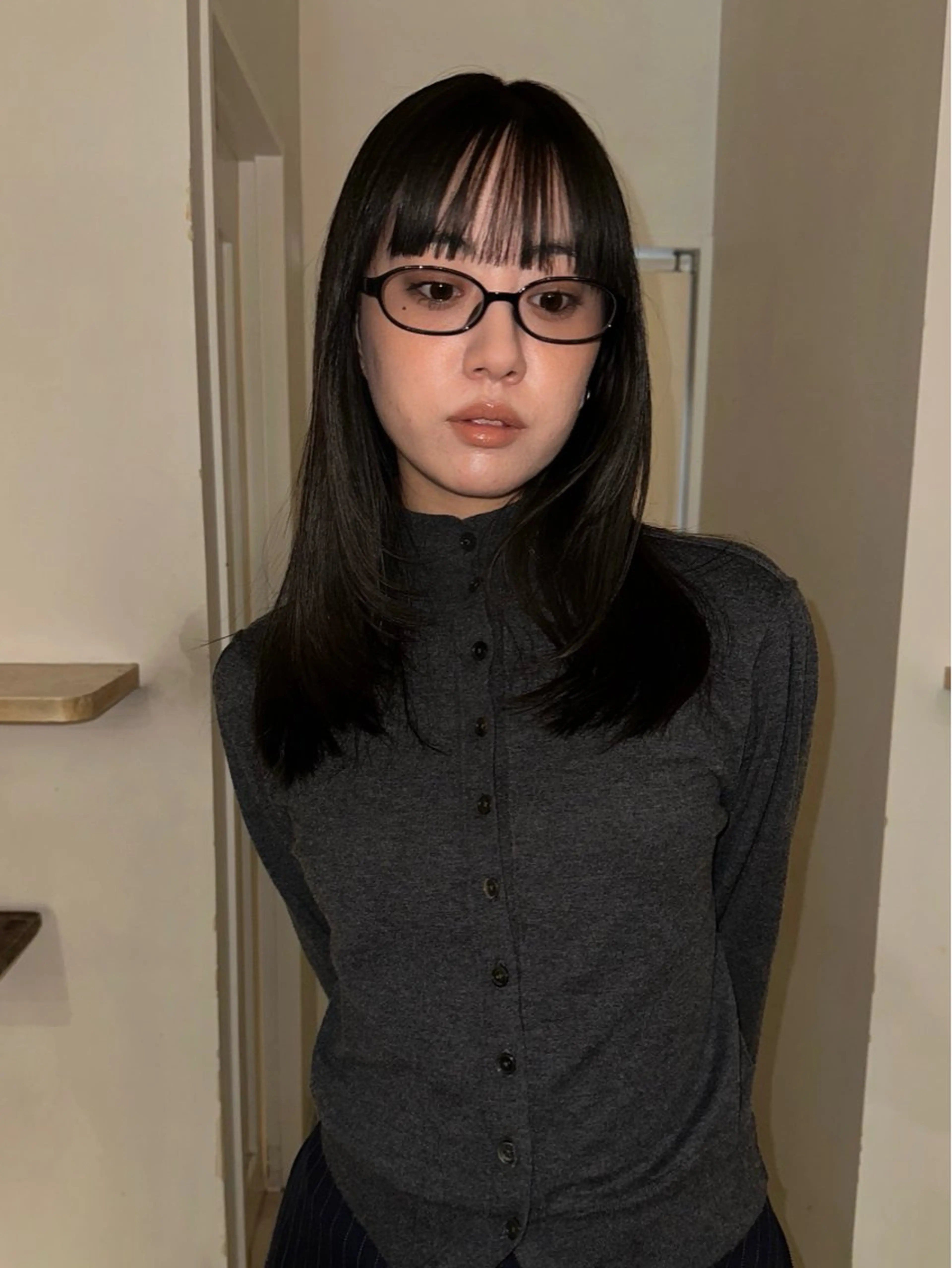 セミロング レイヤーカット カット ヘアカラー トリートメント Manaka🟤 今泉　Musiiikのヘアスタイル