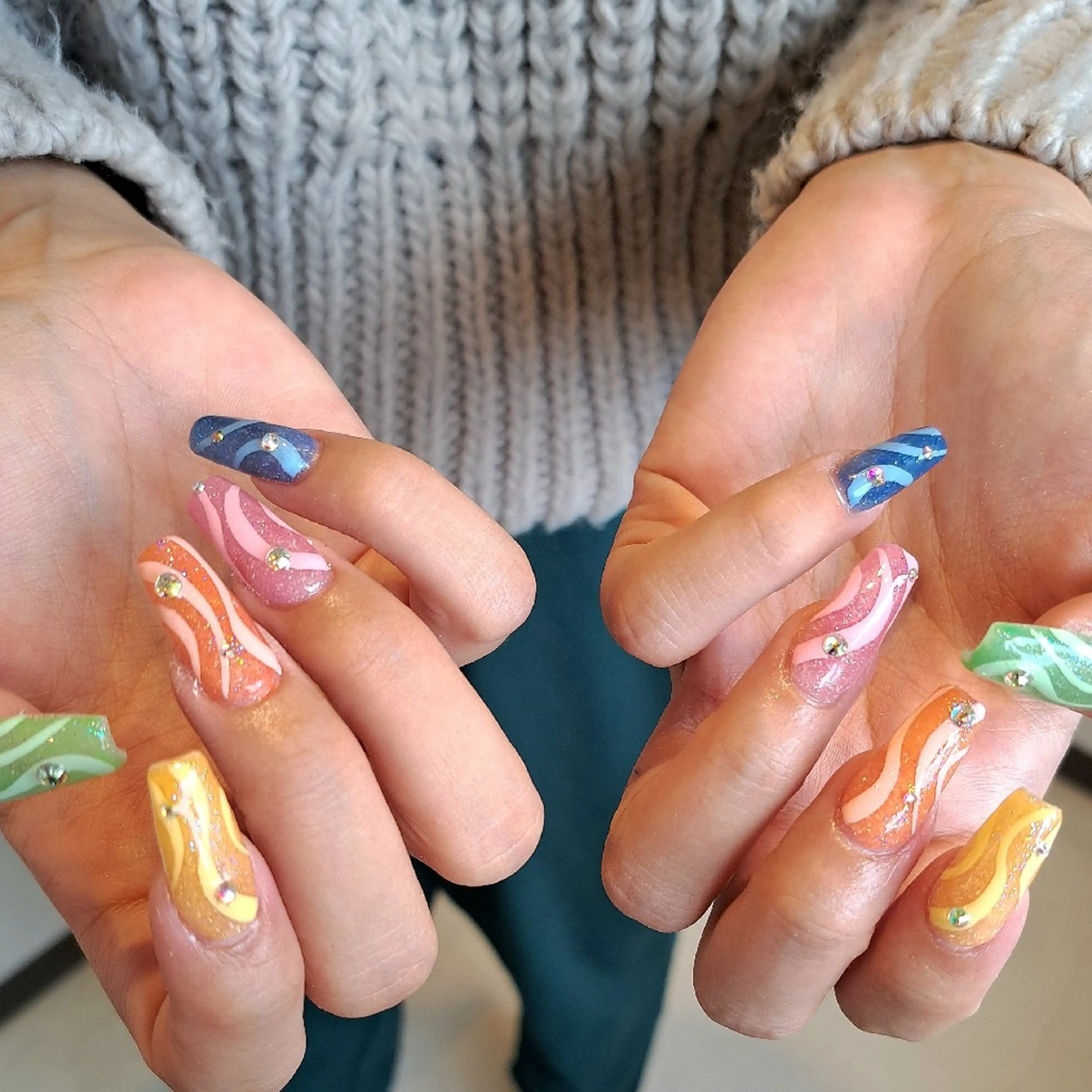 ネイル アートネイル 長さ出し 持ち込み スカルプネイル Nail mood /アートし放題のネイルデザイン
