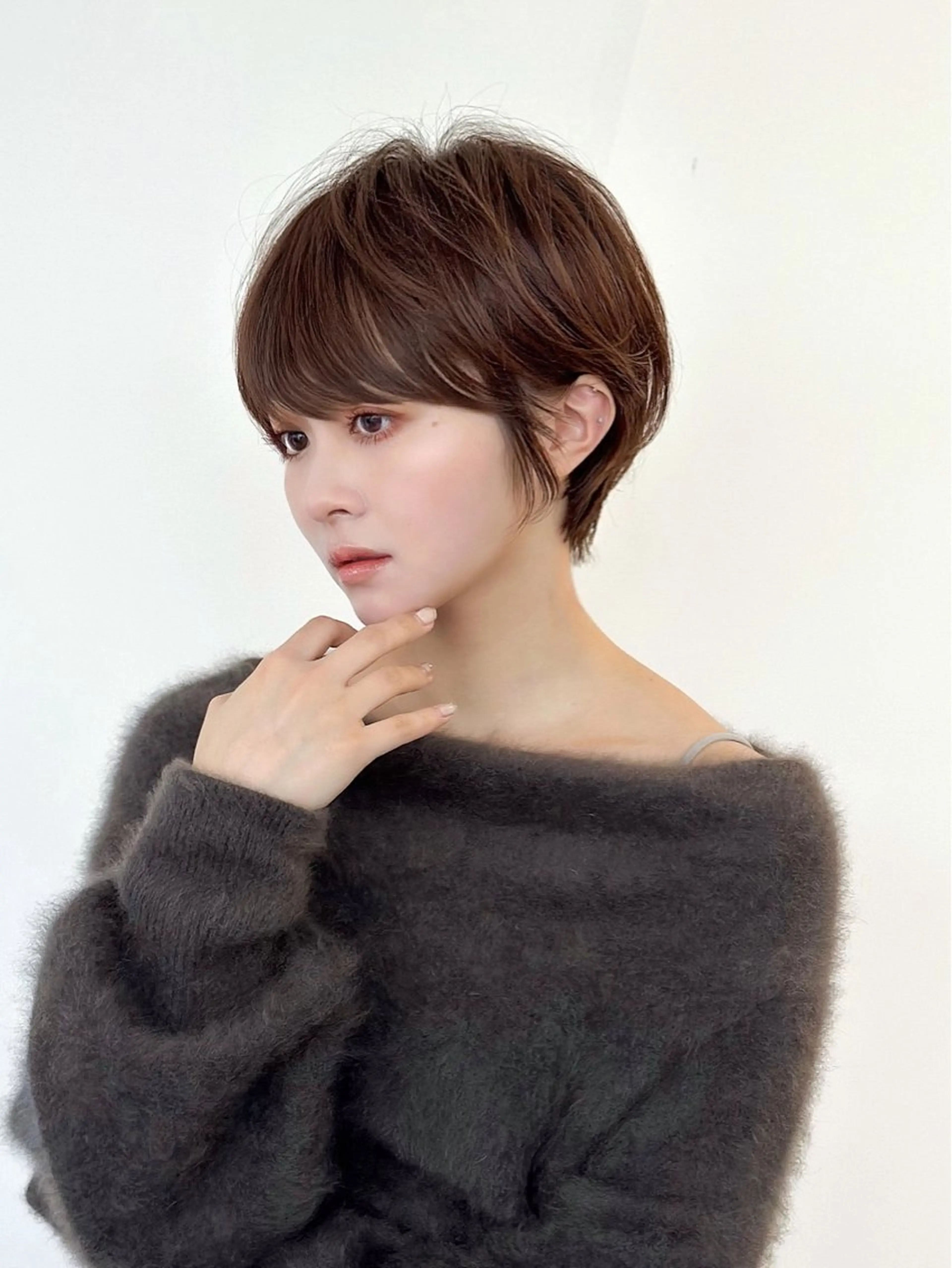 ショート カット ヘアカラー トリートメント ショートヘア くすみカラー、大場猛のヘアスタイル