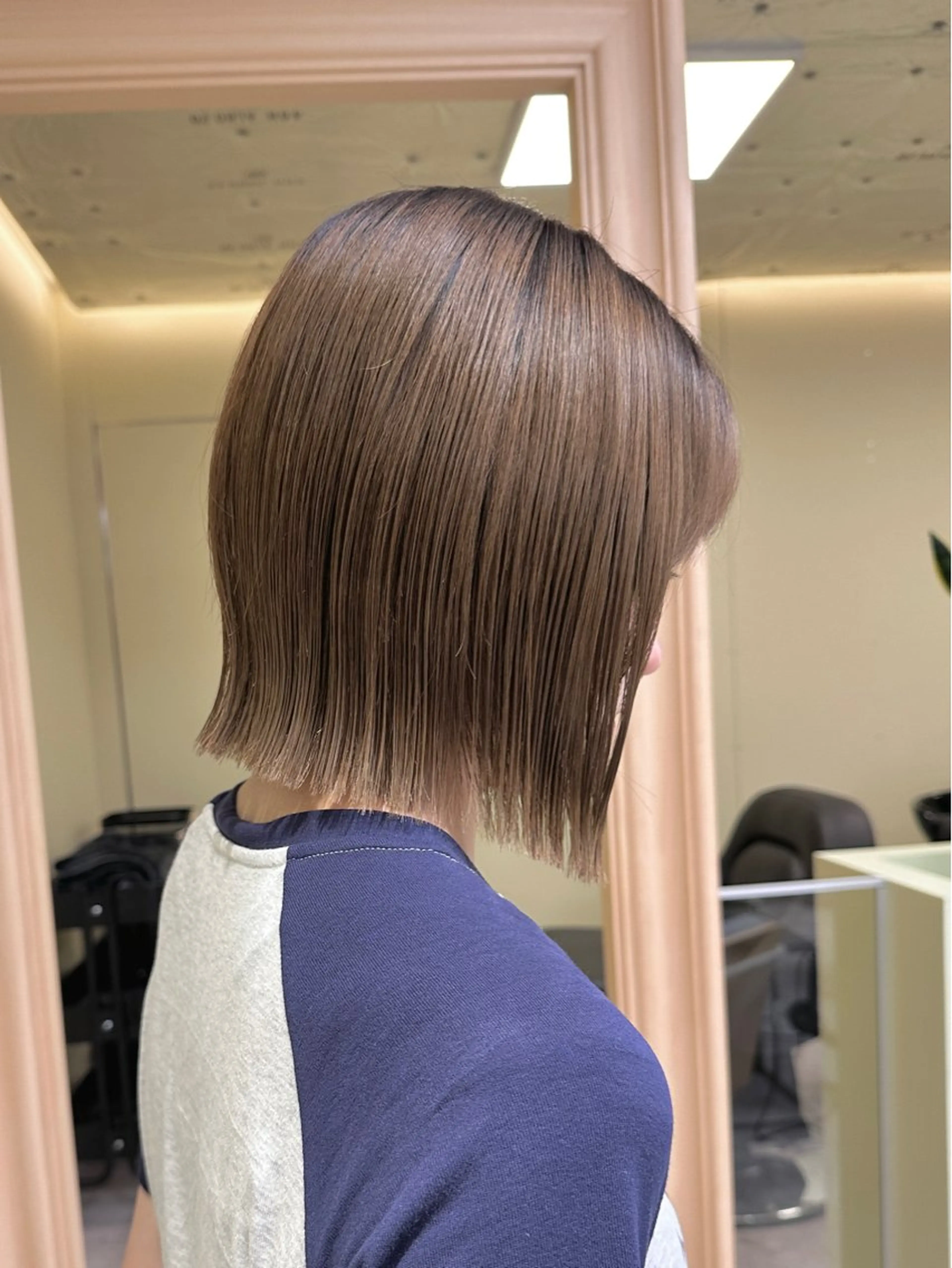 ミディアム カット ヘアカラー ボブ/ぱつっとボブ/ 谷口 海星のヘアスタイル