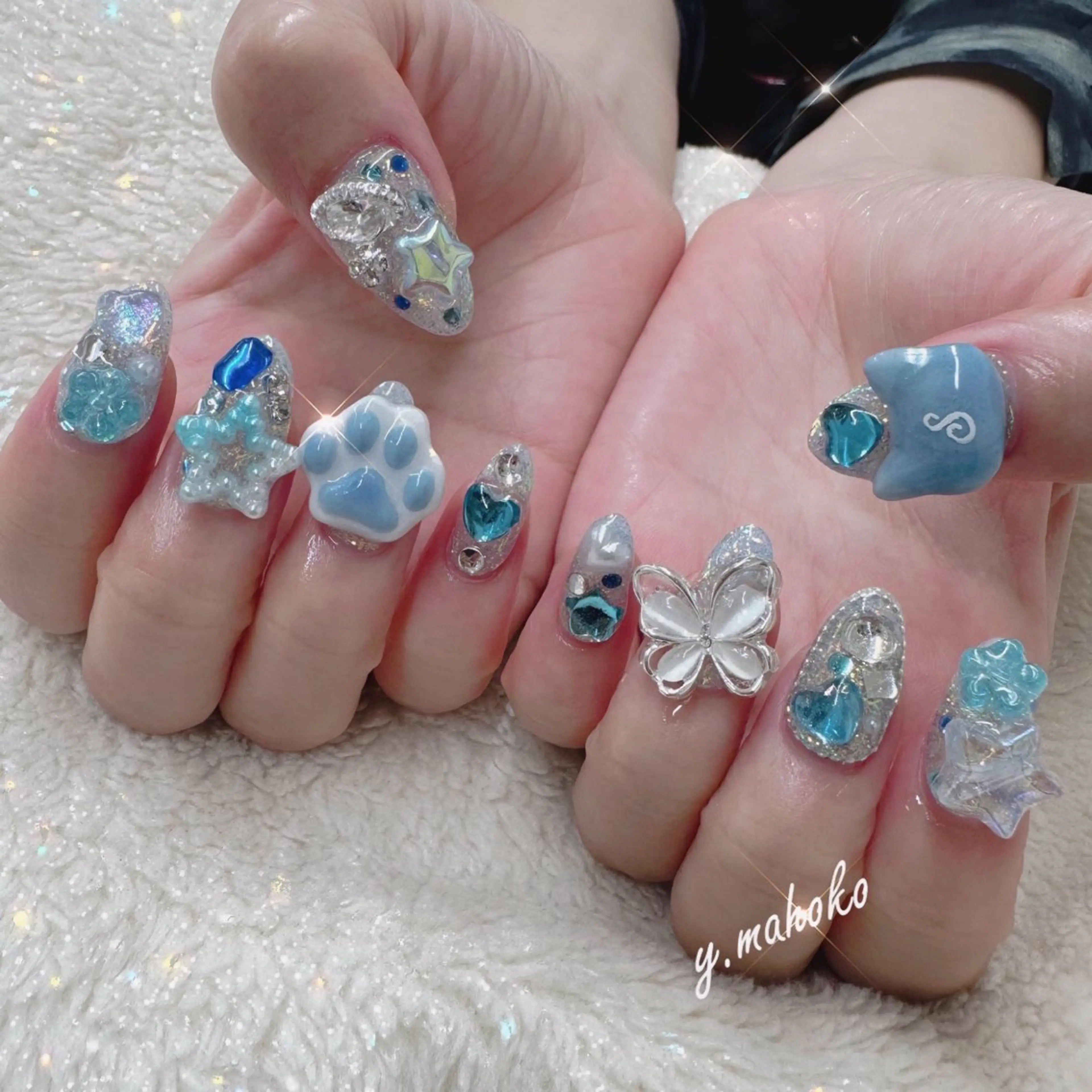 ネイル ハンドネイル She nail studio 原宿所属・パラジェル有/ スカルプ/mahoのネイルデザイン