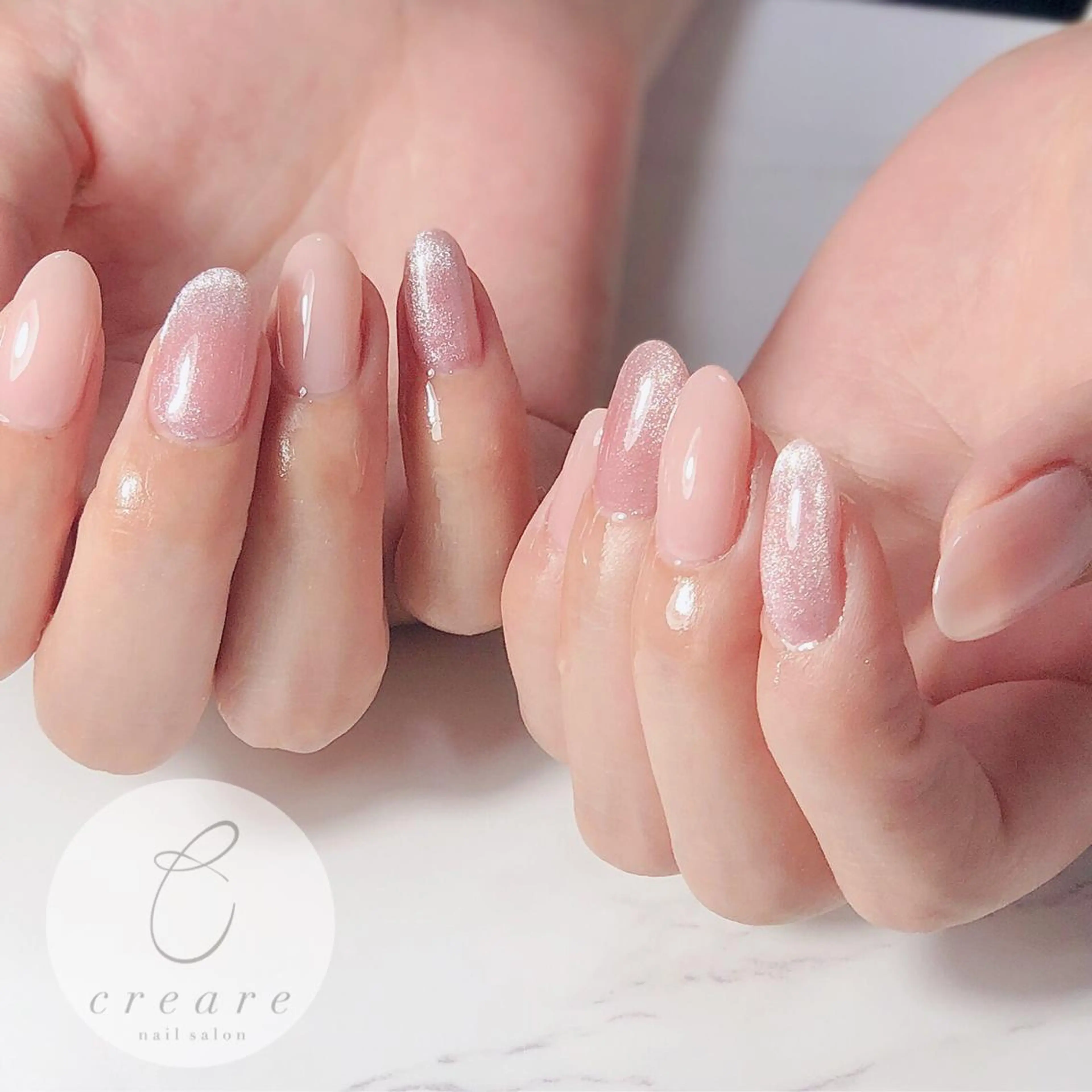 ネイル アートネイル ジェルネイル マグネットネイル オフィスネイル ワンカラーネイル 辻野 和枝のネイルデザイン