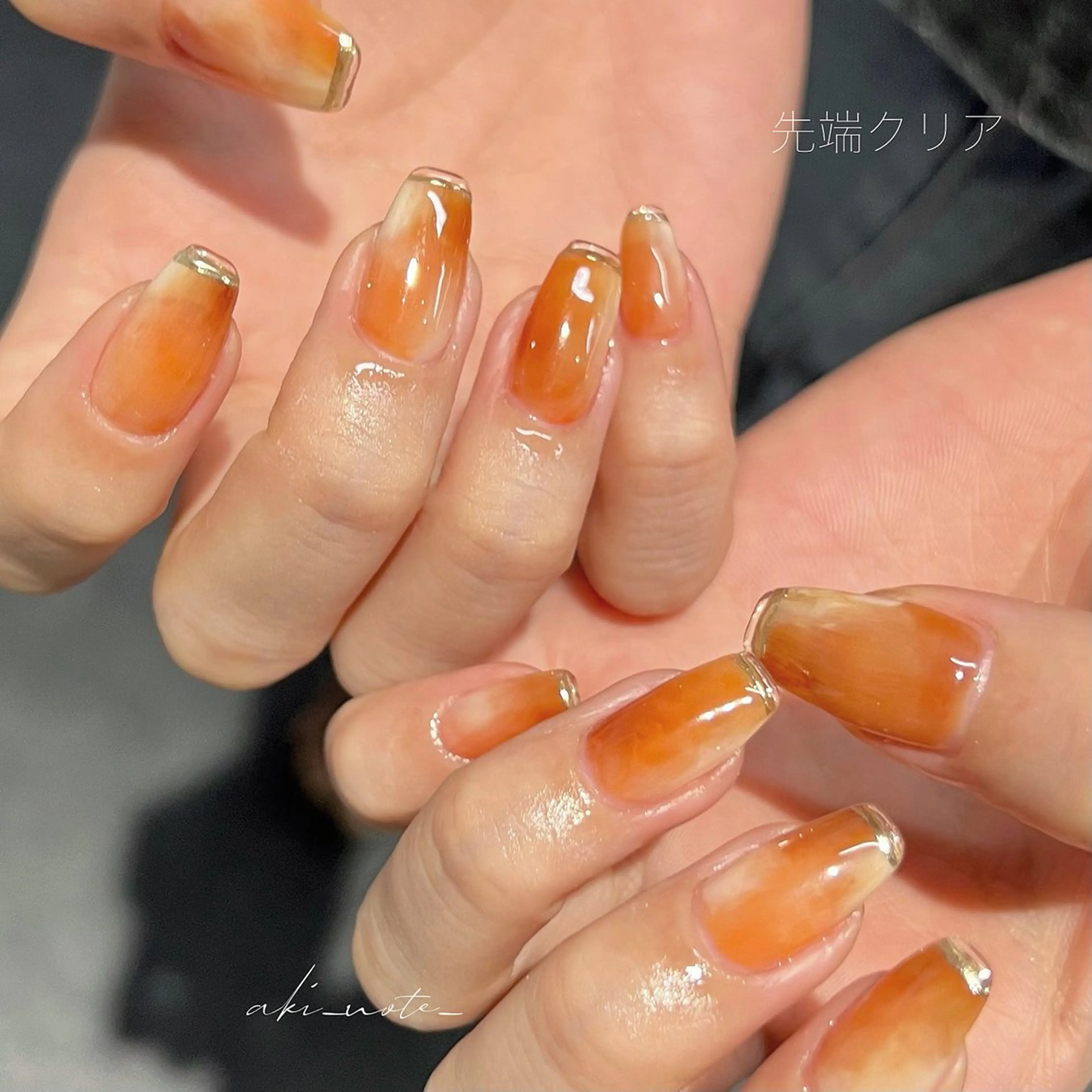 ネイル クリアネイル フレンチネイル ミラーネイル ニュアンスネイル オフィスネイル ハンドネイル フットネイル GRANDE大須 栄/店長 aki🌙のネイルデザイン