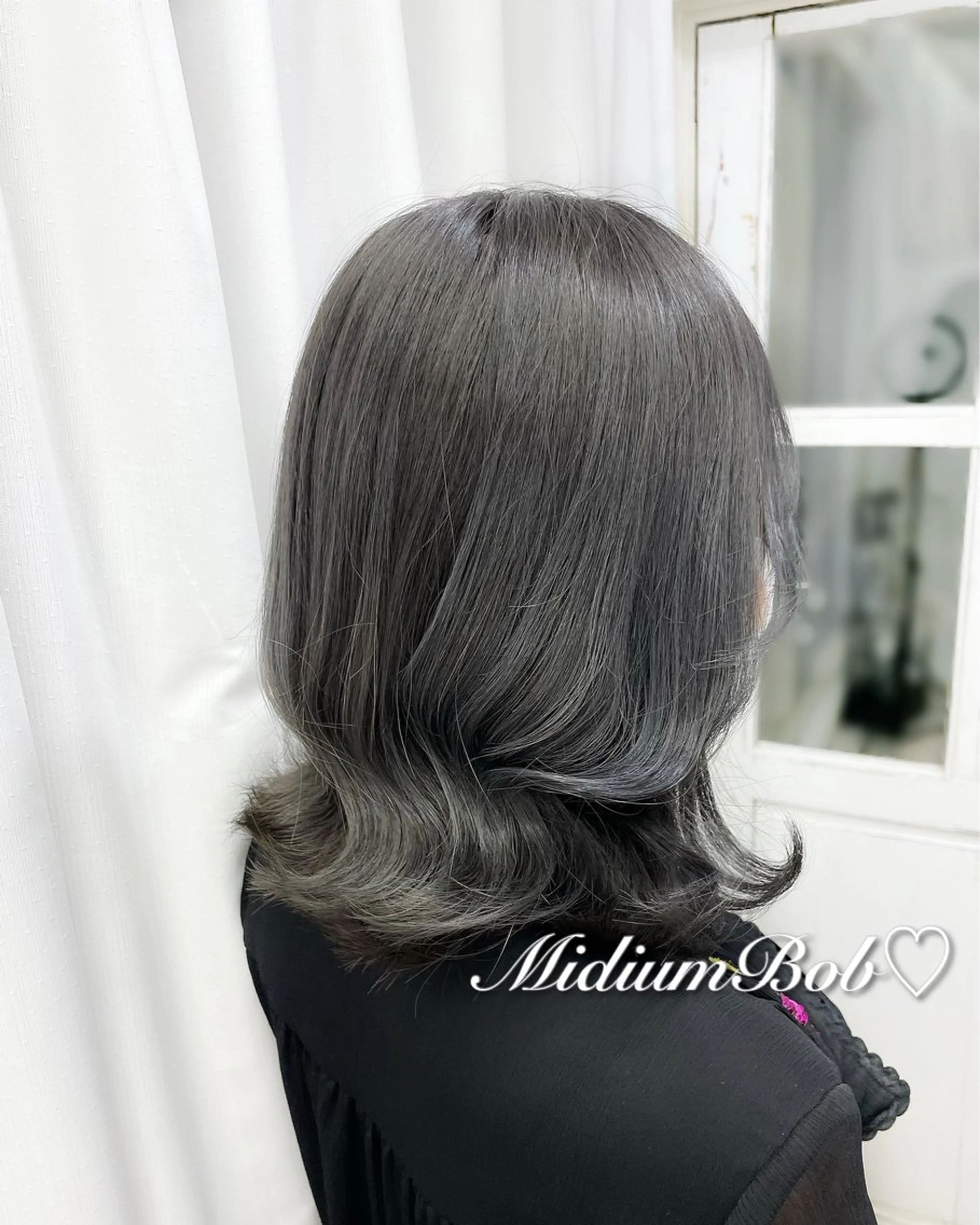 ミディアム カット ヘアセット 韓国ヘア🤍髪質改善 🇰🇷AKANEのヘアスタイル