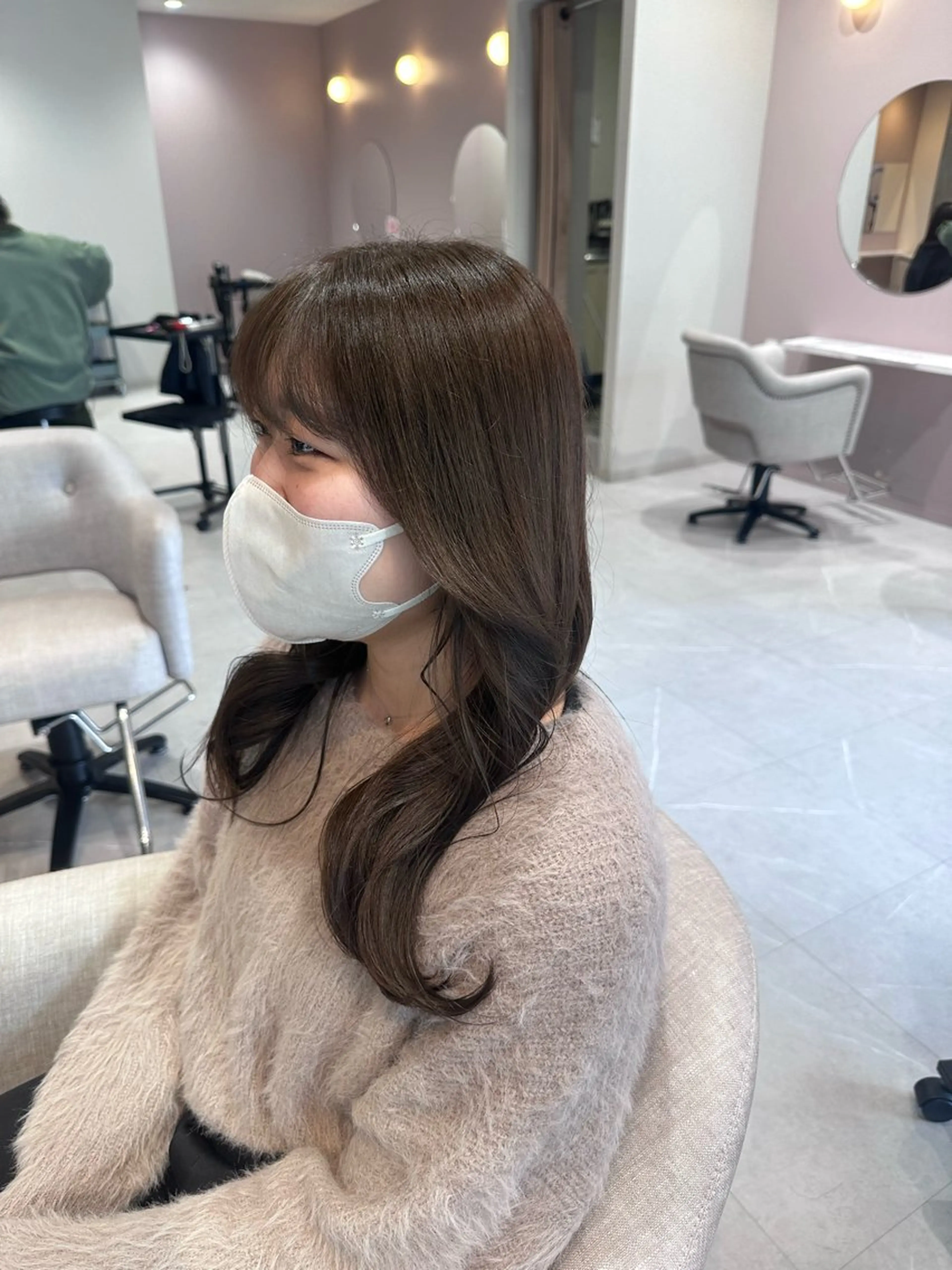 セミロング 🧡似合わせレイヤー 艶カラーこなつ💛のヘアスタイル