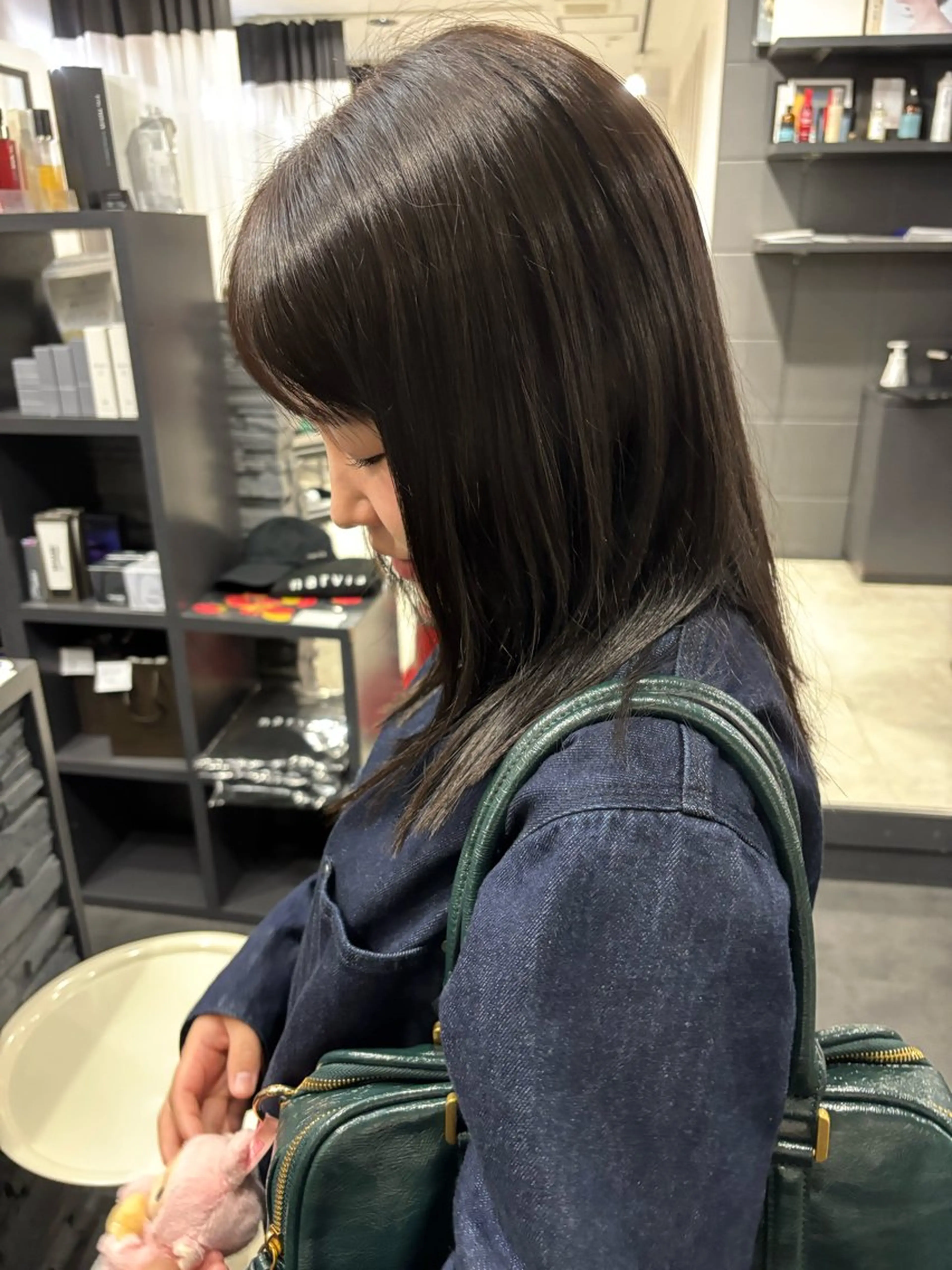 赤み消しオリーブ系カラー🫒【ワンカラー】+【カット¥0】の写真