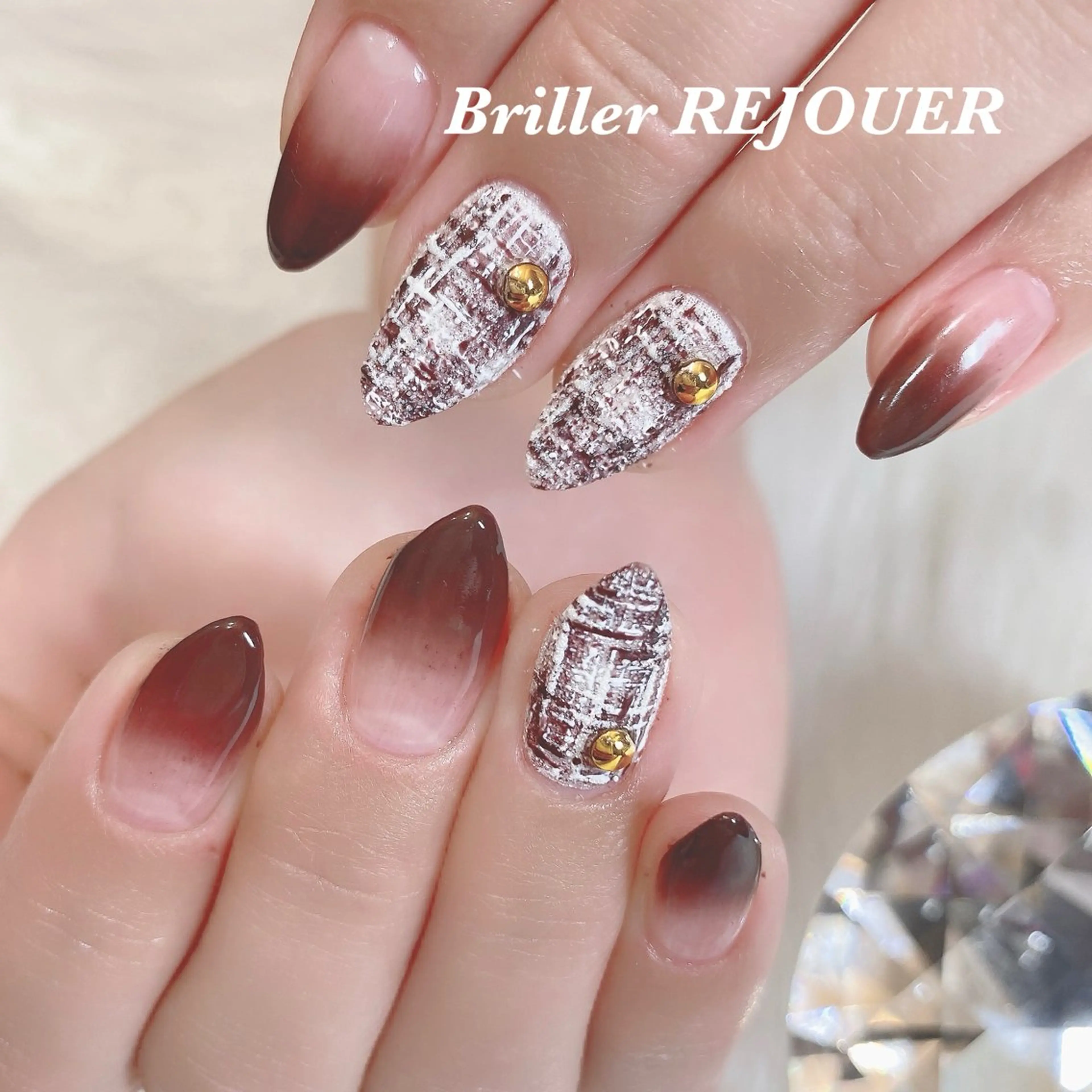 ネイル ハンドネイル ネイルサロン&ネイルスクール Briller-REJOUER 【ブリエ・レジュール】所属・Briller Rieのネイルデザイン
